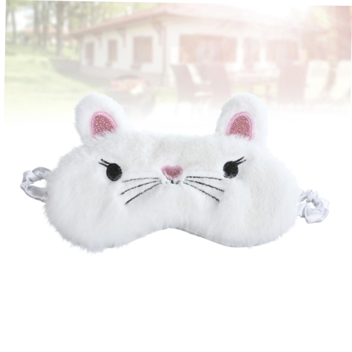 Soft White Sleeping Eye Mask for Women - Comfortable Blindfold for Night Sleep, Travel & Relaxation - Perfect for Home, Office & Airplane Use