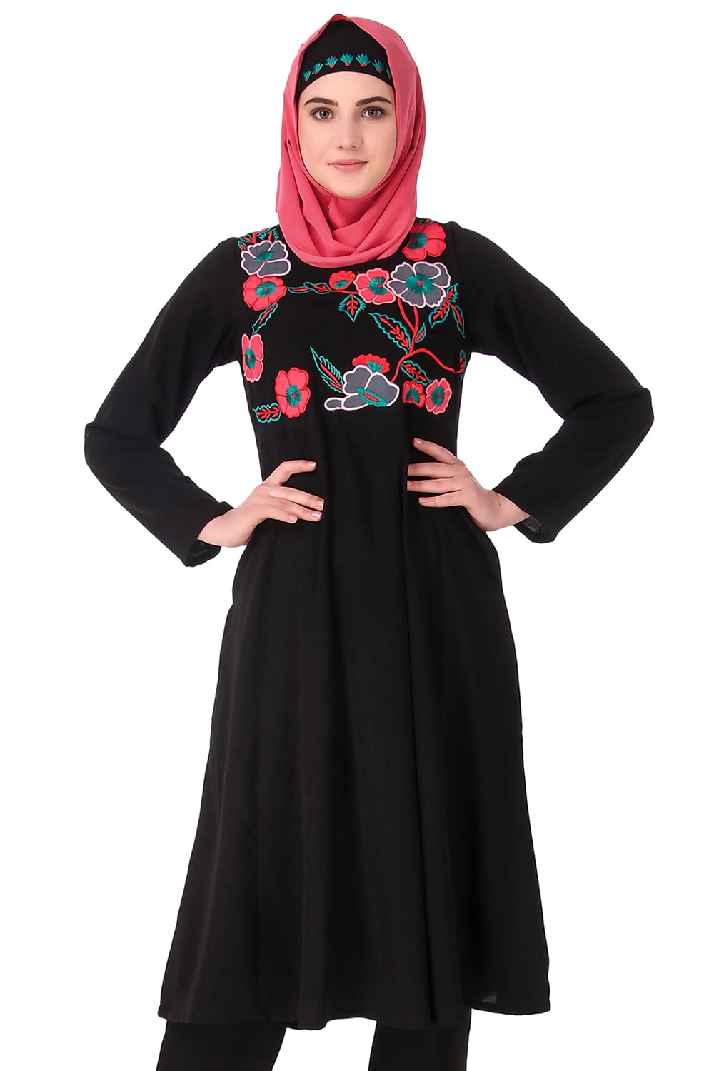 Floral Patchwork Semi-Circular Tunic Top for Women - Boho Chic Blouse for Casual Wear, Beach Cover-Up & Summer Outfits