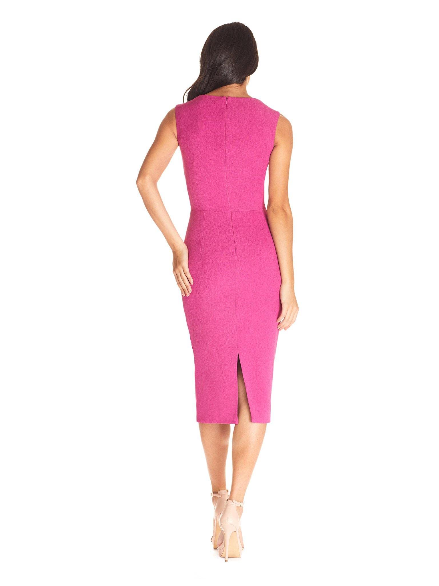 Dress the Population Women's Elle Sweetheart Sleeveless Bodycon Midi Dress - Perfect for Cocktail Parties, Date Nights & Special Occasions