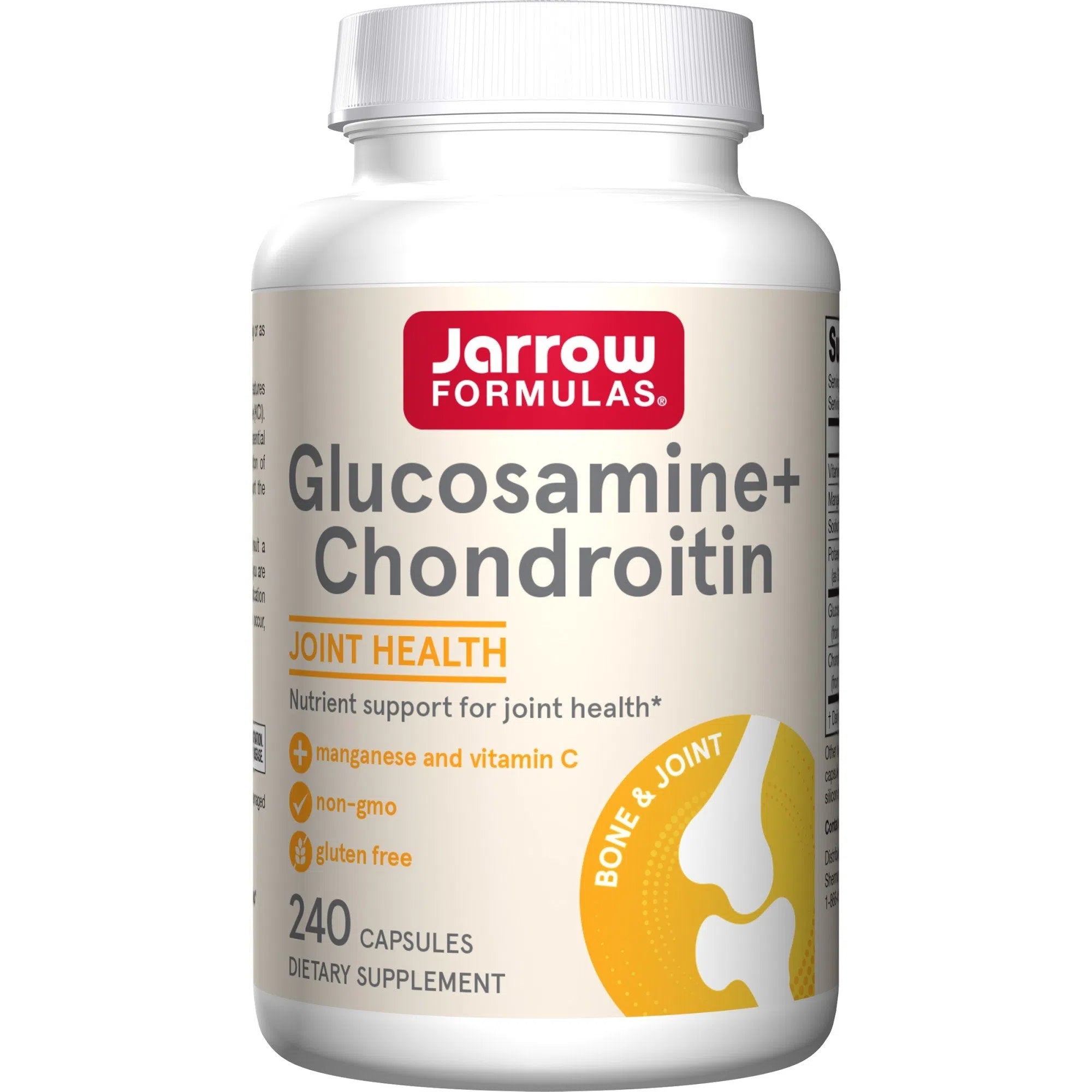 Jarrow Formulas Glucosamine + Chondroitin Supplement for Joint Support - Supports Healthy Cartilage & Mobility - Ideal for Athletes & Active Adults