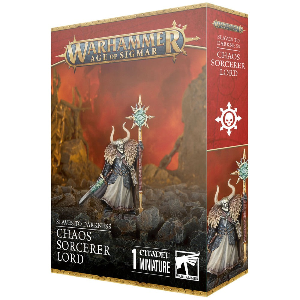 AOS: Slaves to Darkness Chaos Sorcerer Lord - Warhammer Age of Sigmar Miniature for Tabletop Gaming & Fantasy Battles