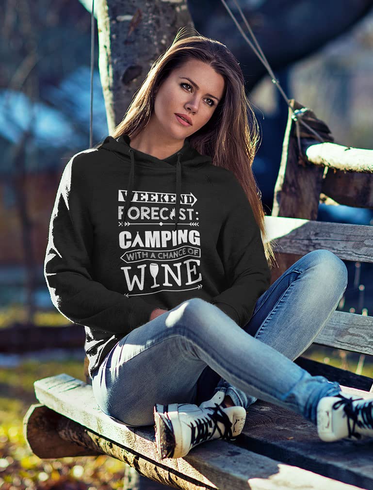 Tstars Funny Camping Hoodie for Women - Cozy Outdoor Sweatshirt with Campfire Design - Perfect Camper Gifts for Hiking, Bonfires & Outdoor Adventures