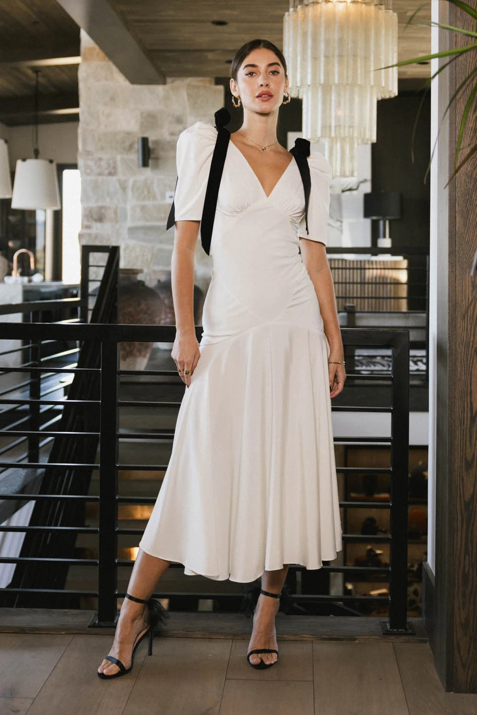 Nara Drop Waist Dress - Elegant Flowy Midi Dress for Women | Perfect for Weddings, Parties & Special Occasions | Final Sale