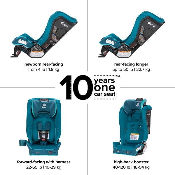 Diono Radian 3R SafePlus Convertible Car Seat - 3-in-1 Rear Facing, Forward Facing & Booster for Kids 5-120 lbs - Premium Safety for Infants, Toddlers & Big Kids - Perfect for Travel & Everyday Use