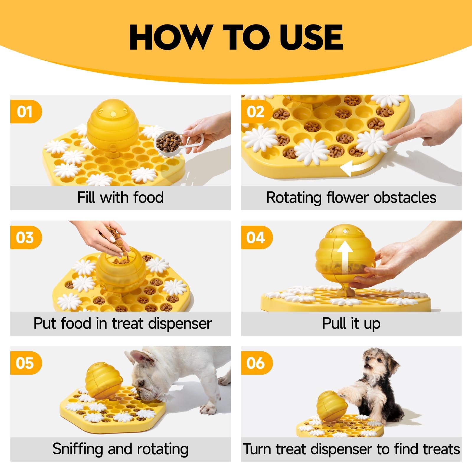 MEWOOFUN Interactive Dog Puzzle Toy for IQ Training & Mental Stimulation - Slow Feeder for Small, Medium & Large Dogs - Treat Dispensing Enrichment Toy for Smart Dogs - Perfect for Indoor Play & Boredom Relief