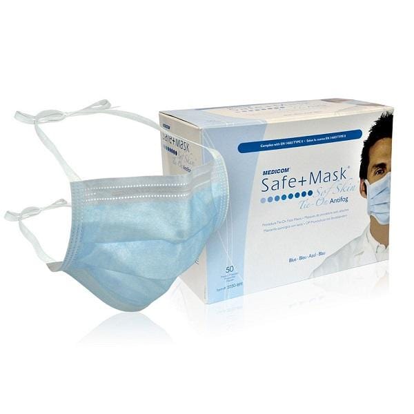 Medicom SafePlus Level 3 Surgical Face Masks - 50 Pack - Anti-Fog Protection - Ideal for Healthcare Workers & Daily Use