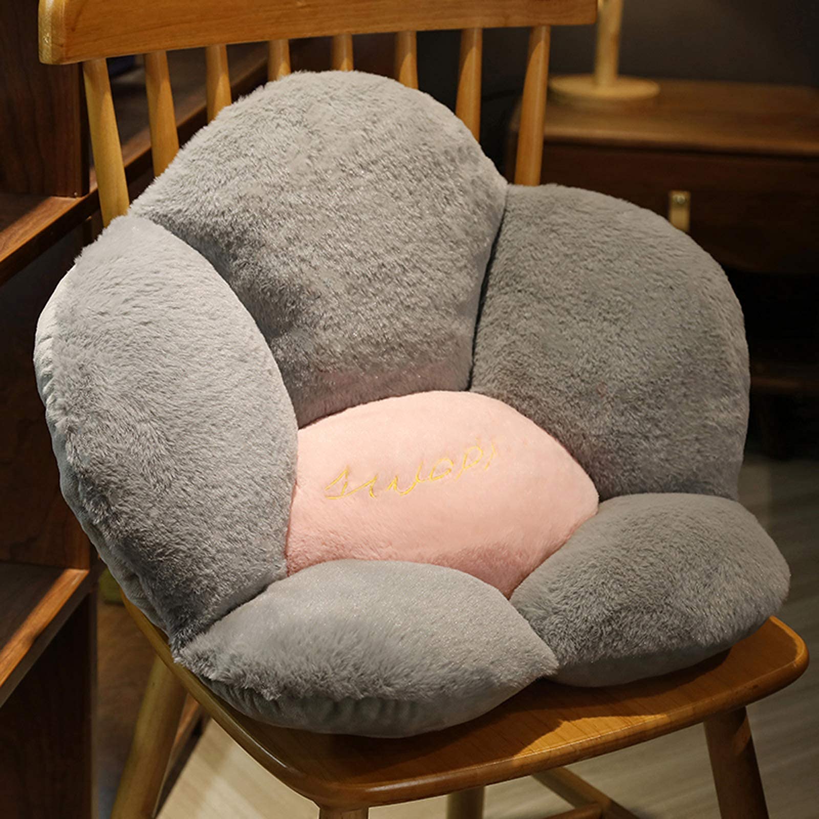 Premium Cotton Chair Cushion - Square Seat Pad with Soft Fleece Cover, Cream Color - Comfort Support for Office Chairs, Wheelchairs & Home Use (Self-Heating Design) | Perfect for Work, Gaming & Relaxation