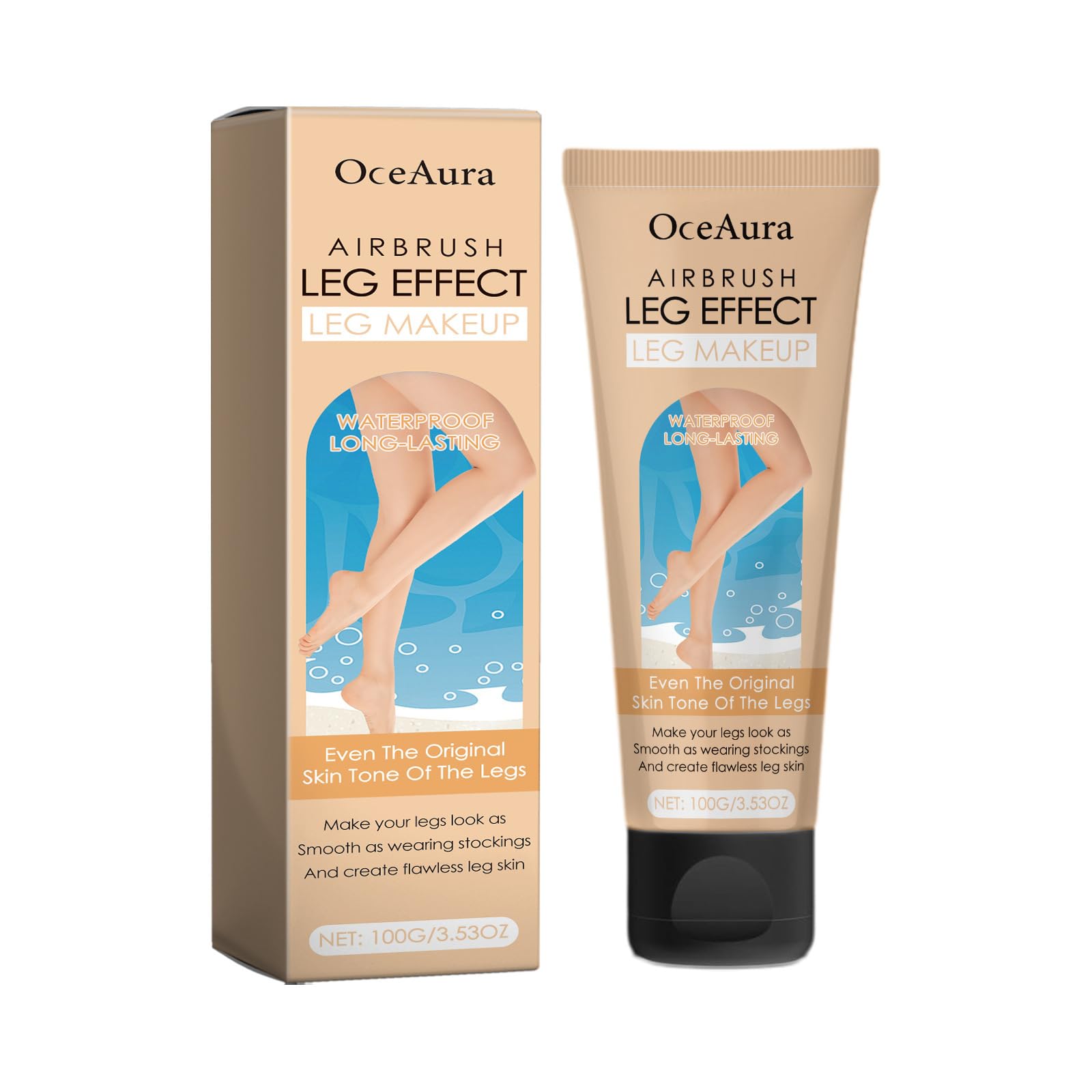 Waterproof Leg Makeup for Varicose Veins & Scars - No Transfer, Full Coverage Concealer for Tattoos & Imperfections (Natural Color) | Perfect for Weddings, Beach Days & Everyday Wear