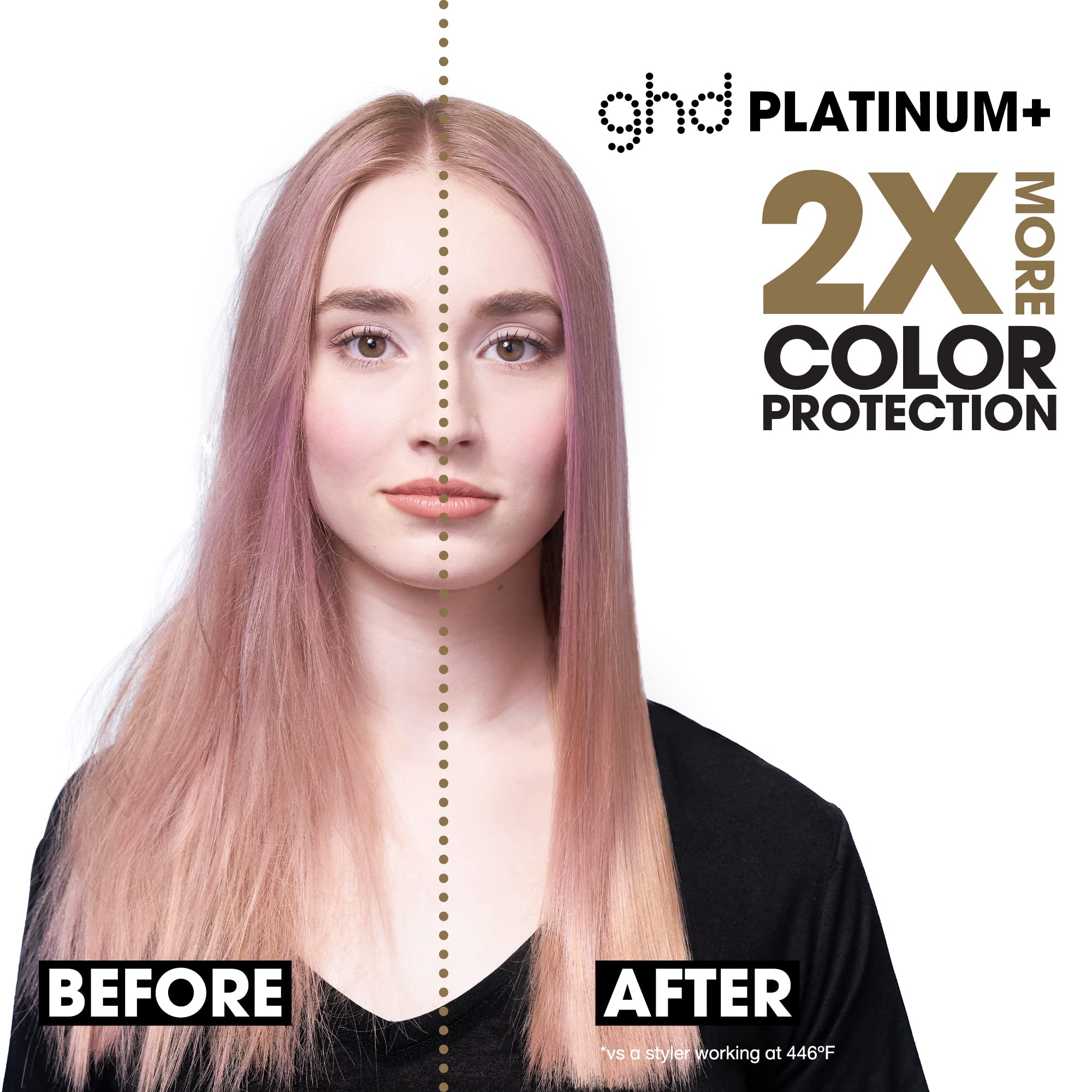 ghd Platinum+ Styler - 1 Inch Professional Flat Iron Hair Straightener with Ceramic Plates for Stronger, Shinier Hair & Color Protection | Salon-Quality Styling Tool for Smoothing, Straightening & Adding Shine at Home or On-The-Go