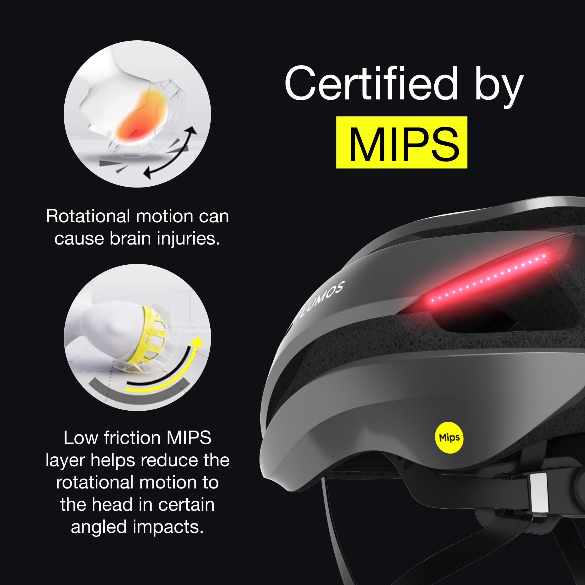Lumos Ultra Smart Bike Helmet for Adults - Customizable LED Front & Back Lights with Turn Signals - Lightweight Cycling Helmet for Men & Women - Perfect for Commuting, Night Riding & Urban Cycling Safety