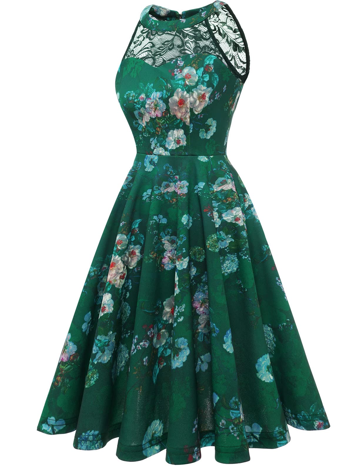 Elegant Women's Cocktail Dress Halter Lace Vintage Prom Wedding Party Short Evening Gown - Perfect for Homecoming, Bridal Shower & Special Occasions