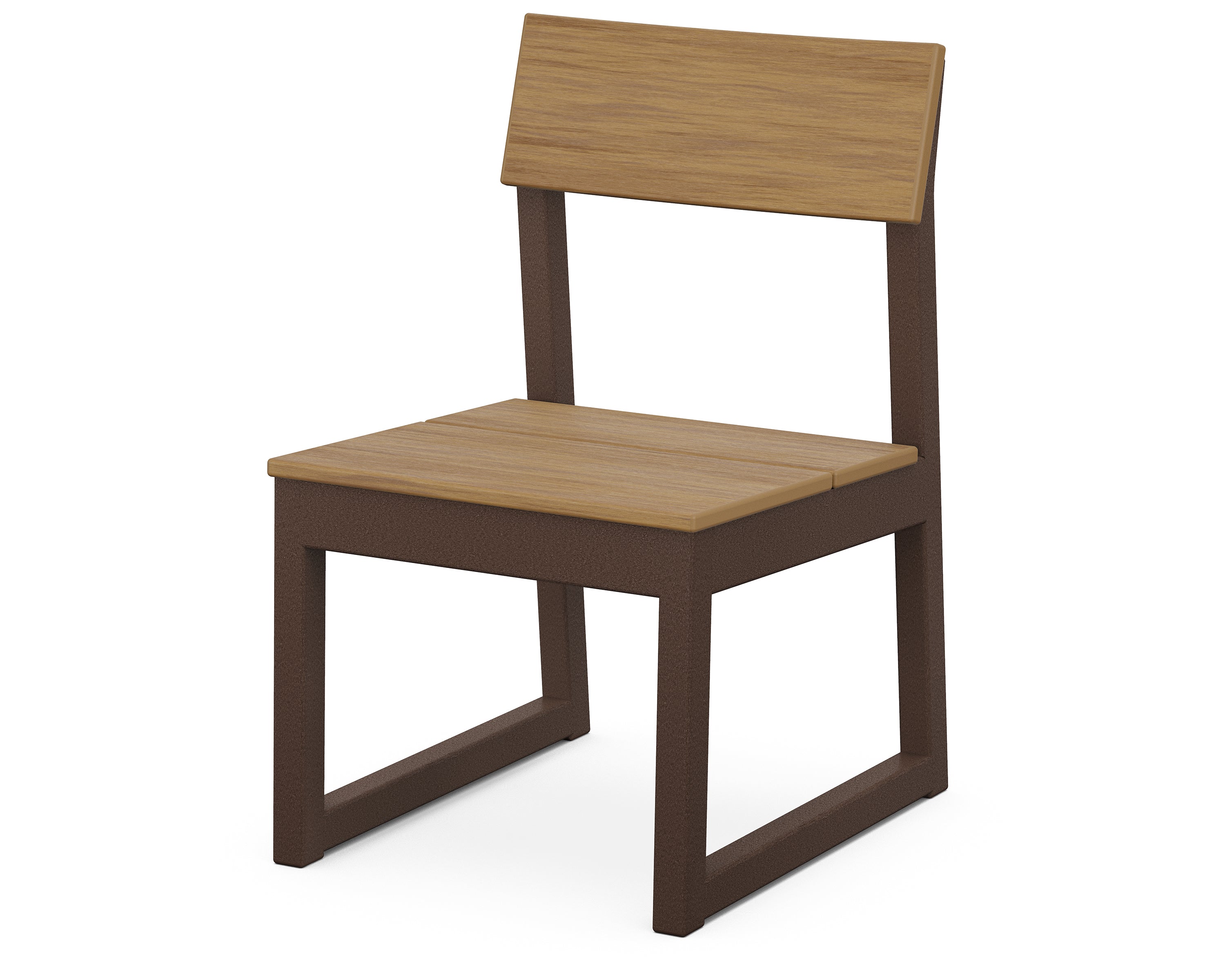 POLYWOOD EDGE Dining Side Chair - Weather-Resistant Outdoor Patio Furniture for Garden, Poolside, and Backyard Dining - Heavy-Duty All-Weather Plastic Adirondack Chair
