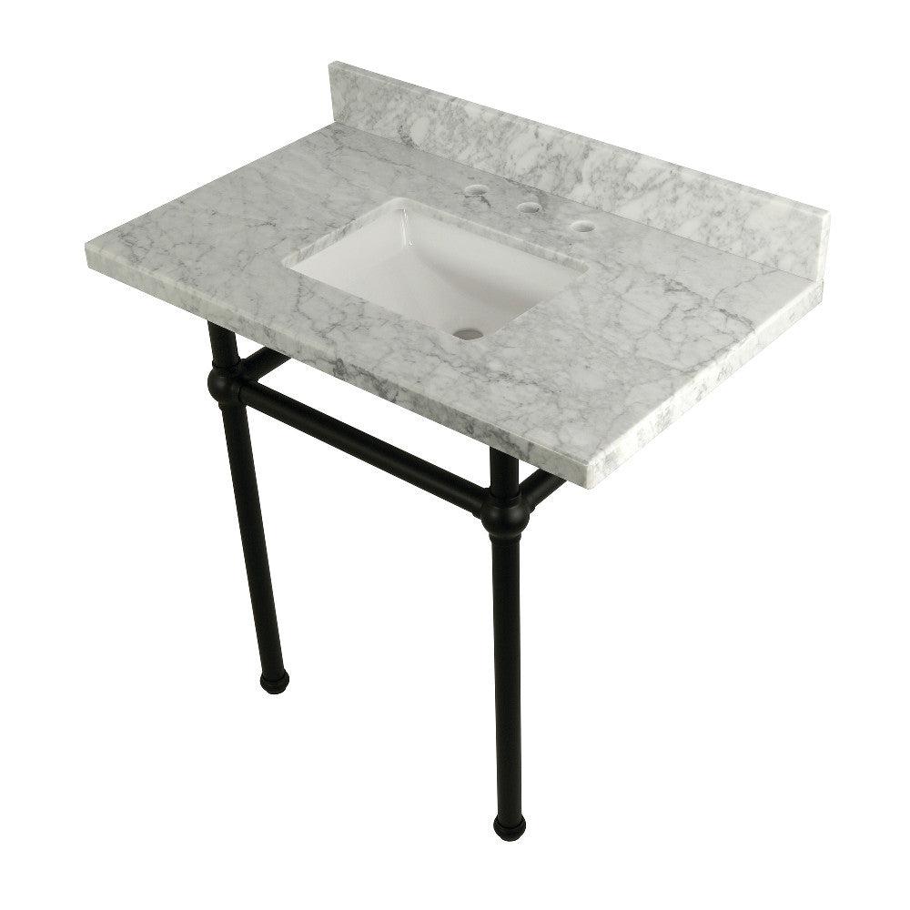 Carrara Marble/Matte Black