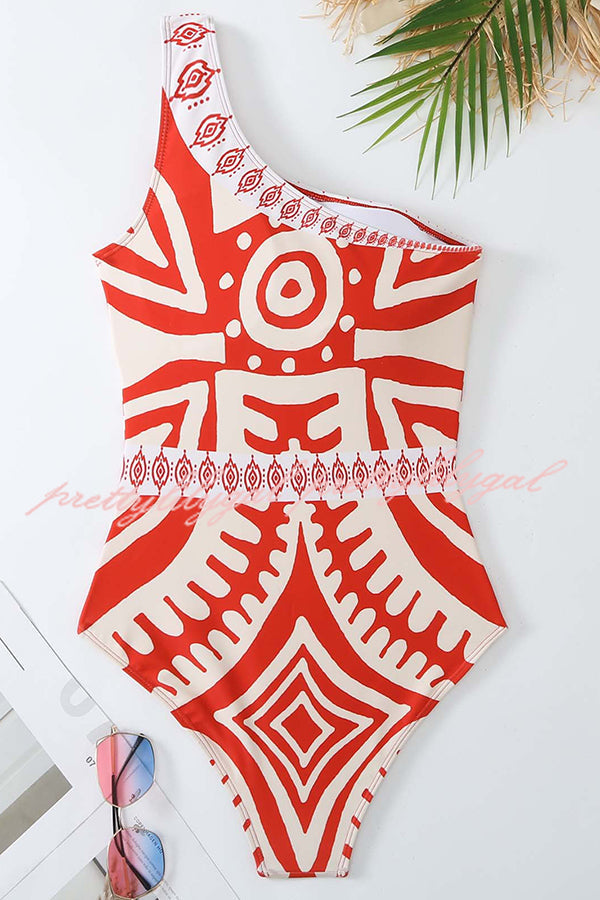 Stylish Printed Swimsuit with Elastic Waist Pants - Trendy Beachwear for Women | Perfect for Pool Parties, Vacations & Summer Outfits