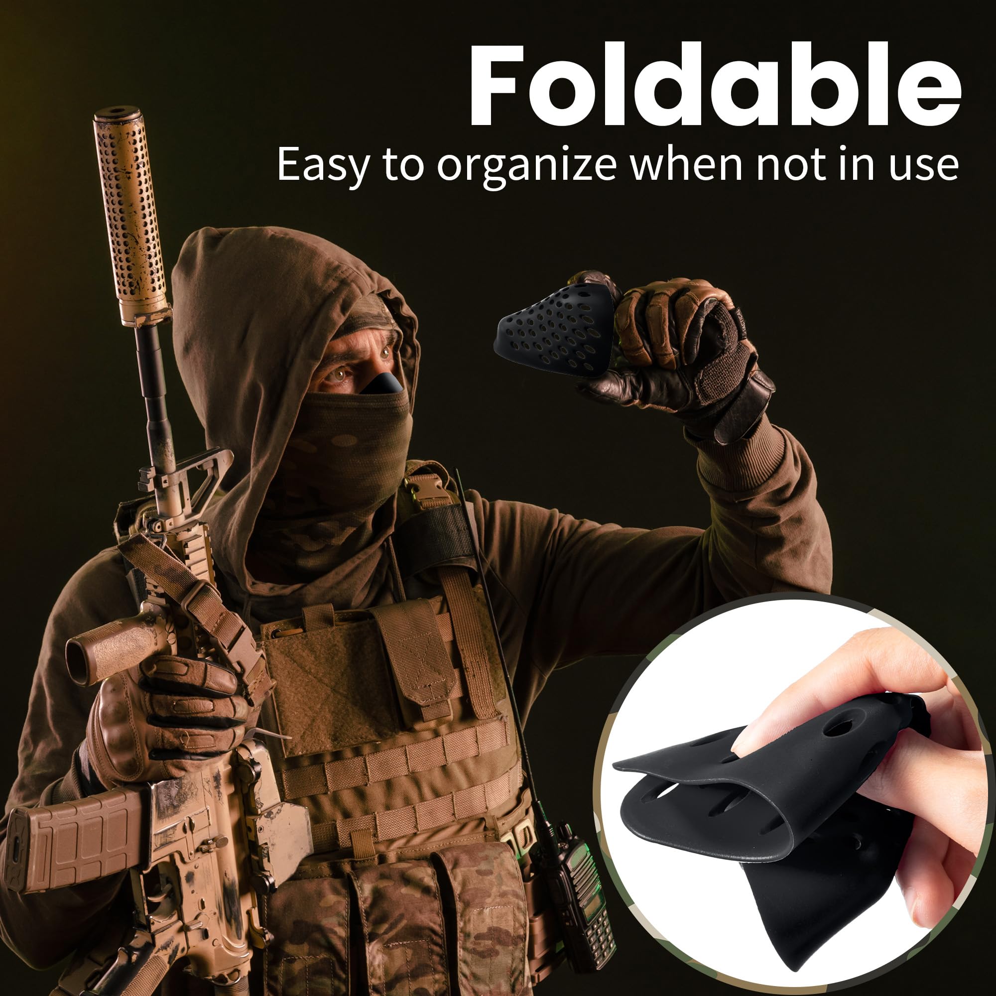Dreyoo 3D Silicone Mask Inner Bracket - Breathable Face Support for Halloween Masks, Balaclavas, Airsoft & Paintball Protective Gear - Perfect for Cosplay, Sports & Outdoor Activities