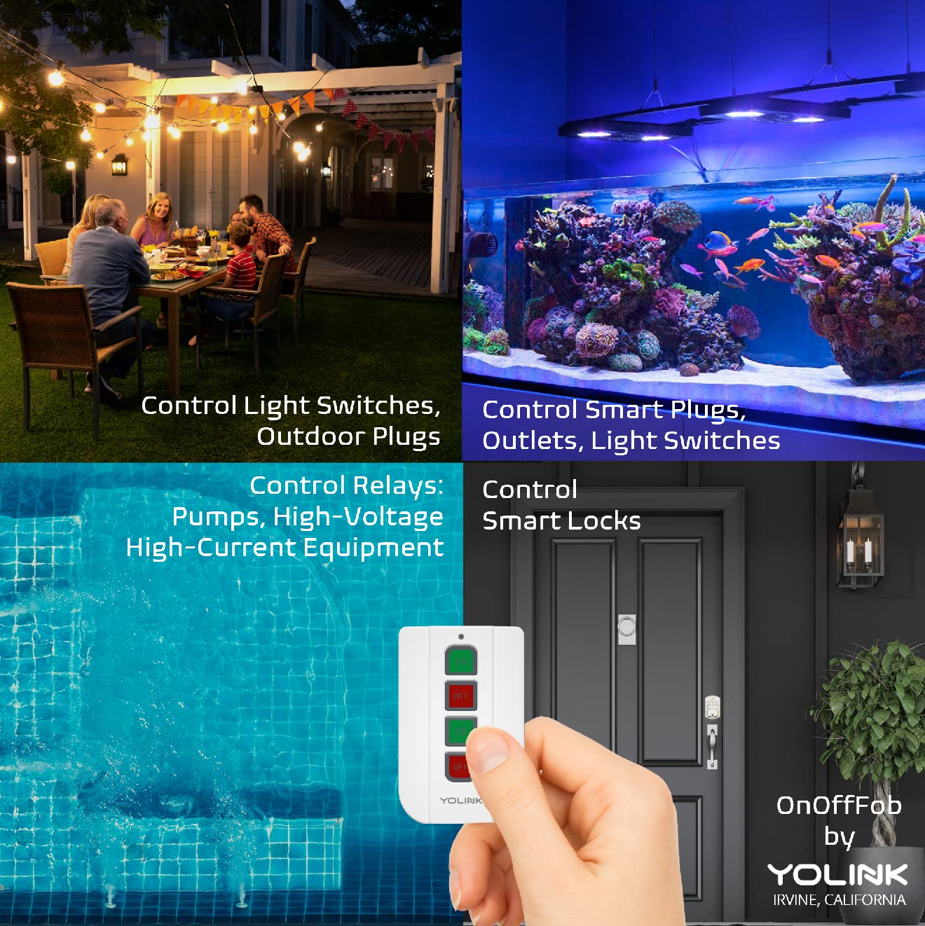 YoLink Smart Wall Outlets 4 Pack with Hub - 1/4 Mile Long Range, Alexa & Google Assistant Compatible, App Remote Control & Scheduling - Ideal for Smart Home Automation & Energy Saving
