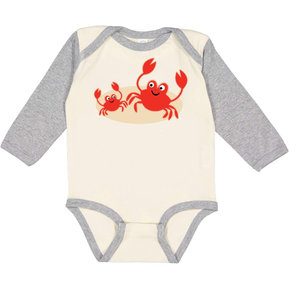 Inktastic Beach Crabs Cute Vacation Long Sleeve Baby Bodysuit - Perfect for Beach Trips, Family Photos & Summer Outfits