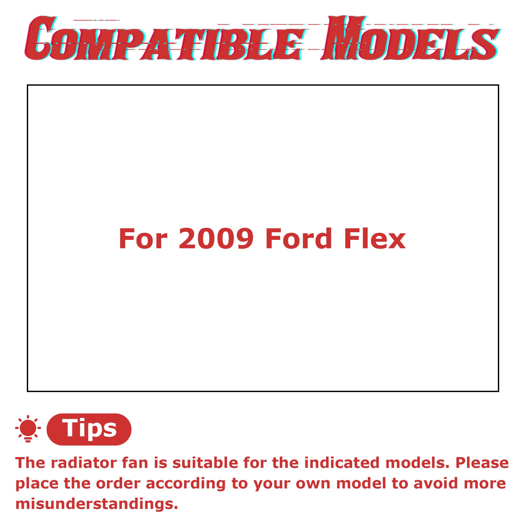 PartsFlow Radiator Dual Cooling Fan Assembly for 2009 Ford Flex 3.5L V6 - Direct Fit Replacement (OE# 621-005) - Improves Engine Cooling Performance for Highway Driving & Hot Weather Conditions