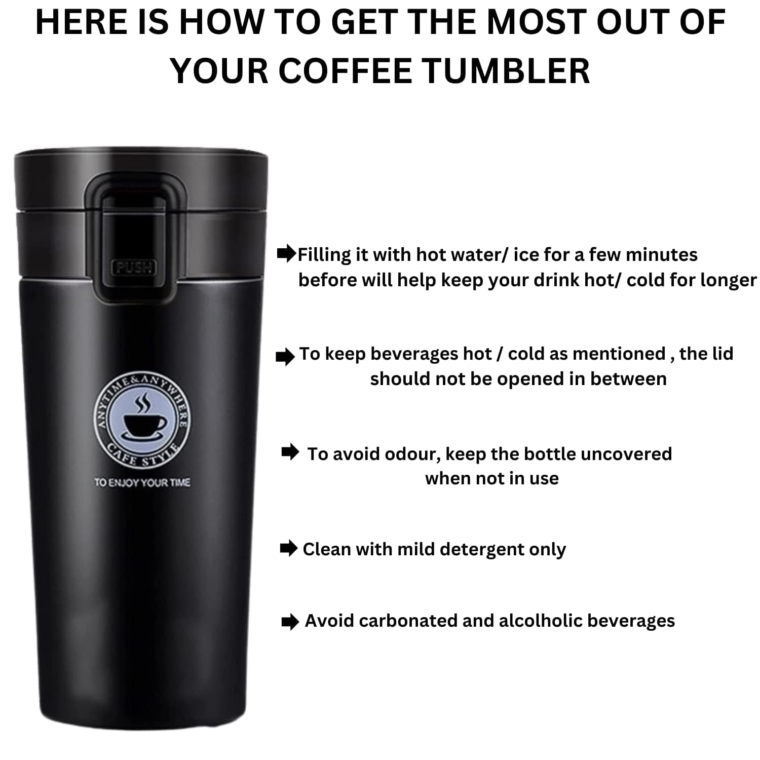 SIRMITI 32oz Stainless Steel Vacuum Insulated Water Bottle - Double Wall Thermos for Hot & Cold Drinks - Leakproof Travel Mug for Office, School, Gym, Hiking & Outdoor Activities
