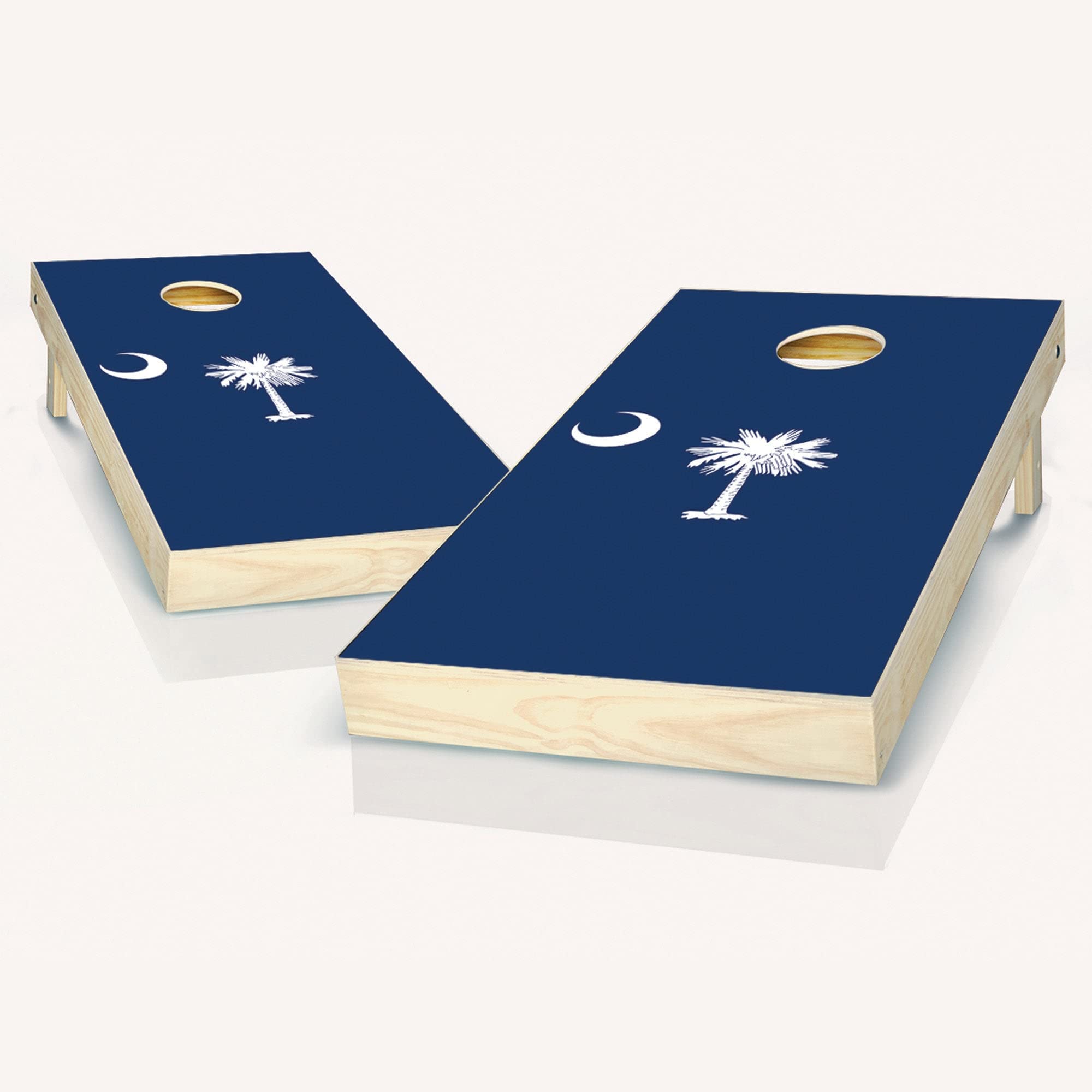 Premium South Carolina State Flag Cornhole Game Set - 2 Wooden Boards & 8 Bean Bags for Outdoor Tailgating, Backyard Parties & BBQ Events