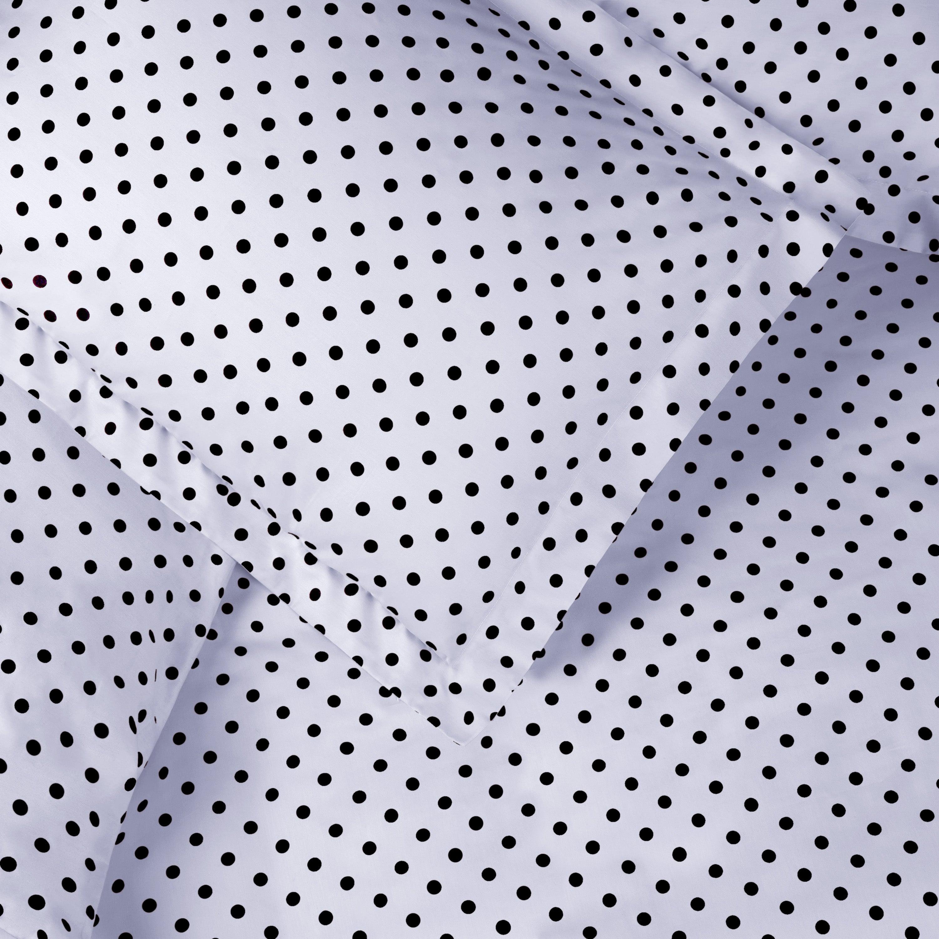 Premium 600 Thread Count Cotton Blend Polka Dot Duvet Cover Set - Soft & Breathable Bedding for Cozy Nights - Perfect for Master Bedroom, Guest Room & Dorm Decor