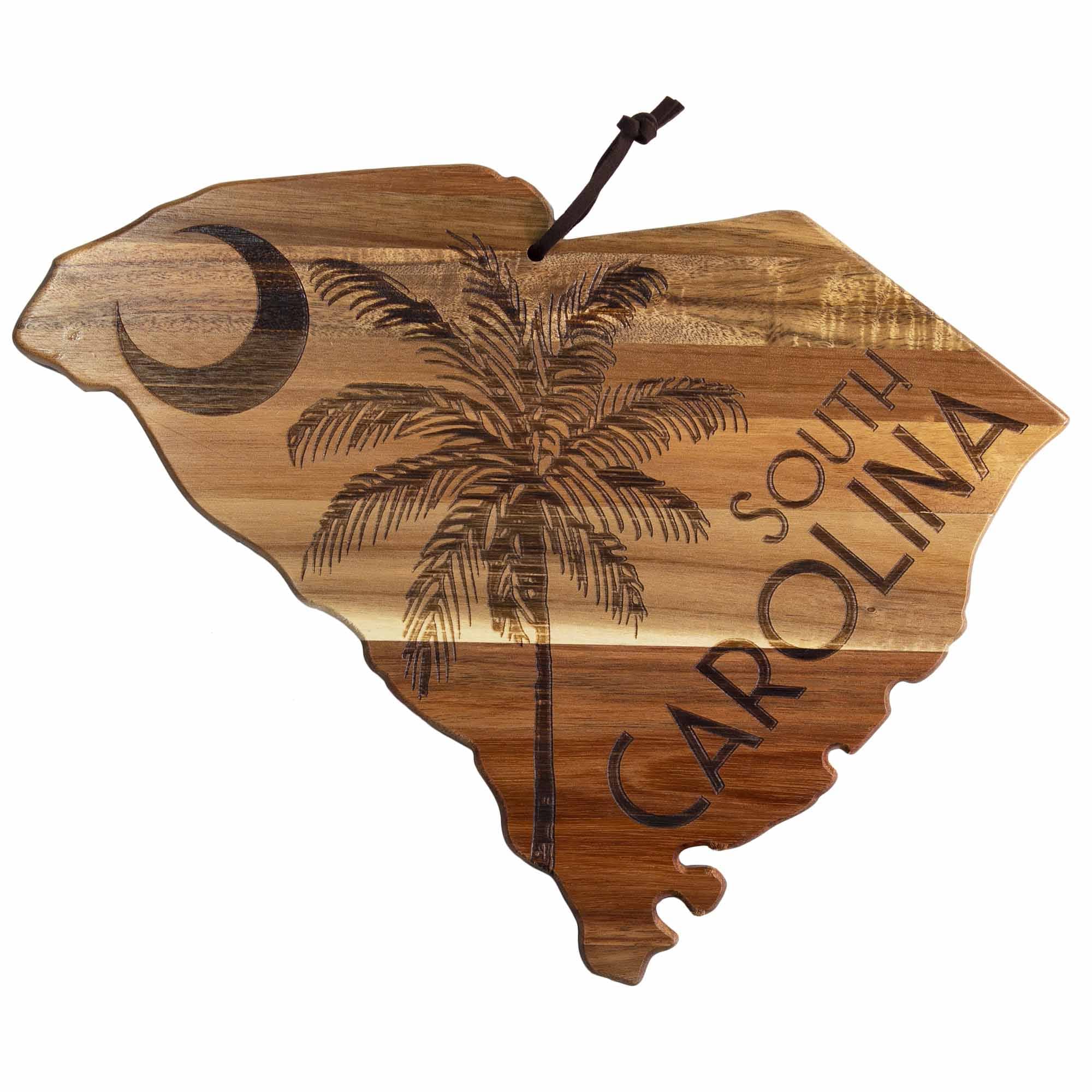 Premium Rock & Branch® Origins Series South Carolina Cutting Board - Handcrafted Wooden Chopping Board for Kitchen, Charcuterie & Serving - Perfect for Home Chefs & Entertaining