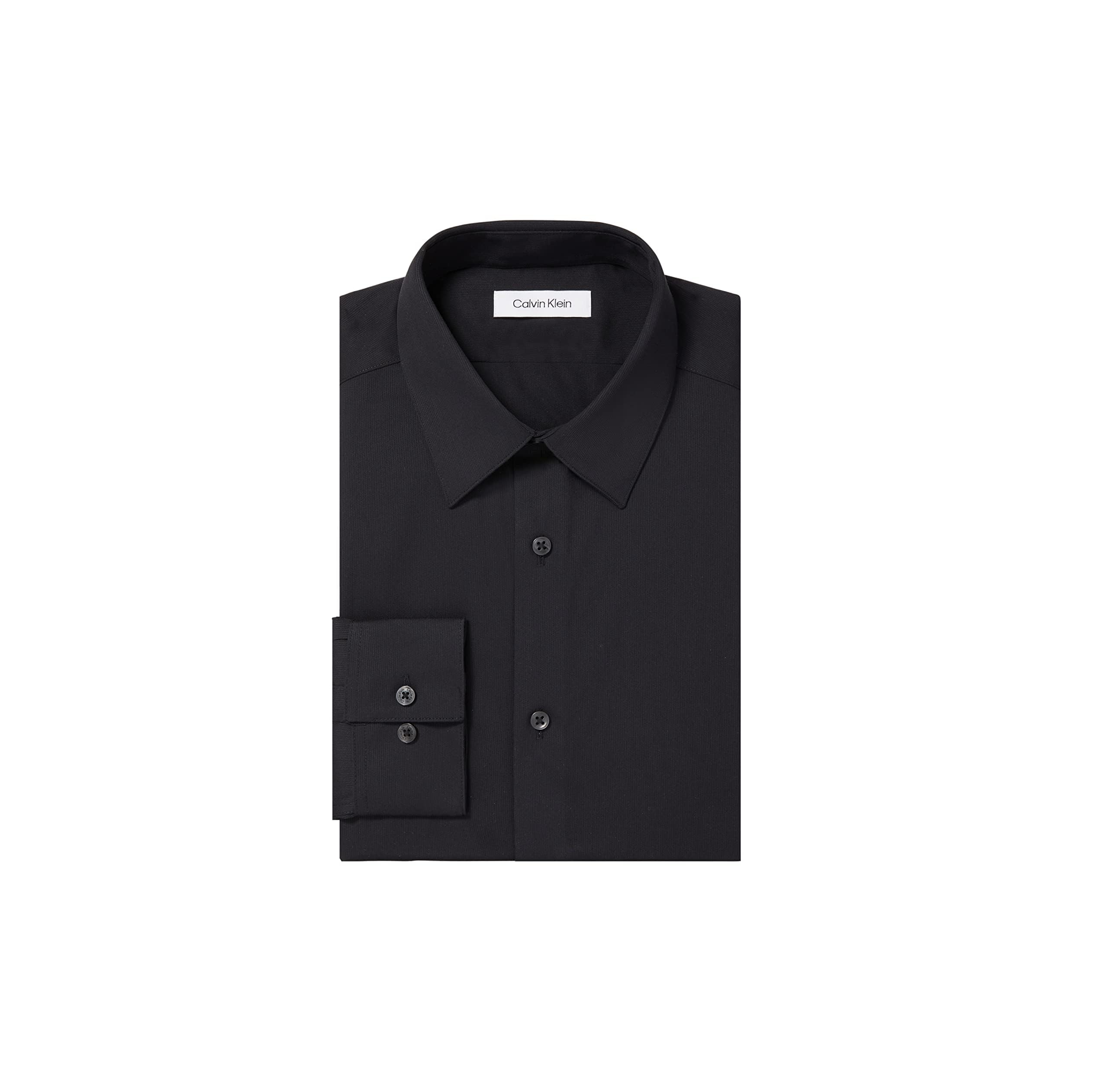 Calvin Klein Men's Slim Fit Non-Iron Solid Dress Shirts - Premium Office & Formal Wear for Business & Special Occasions