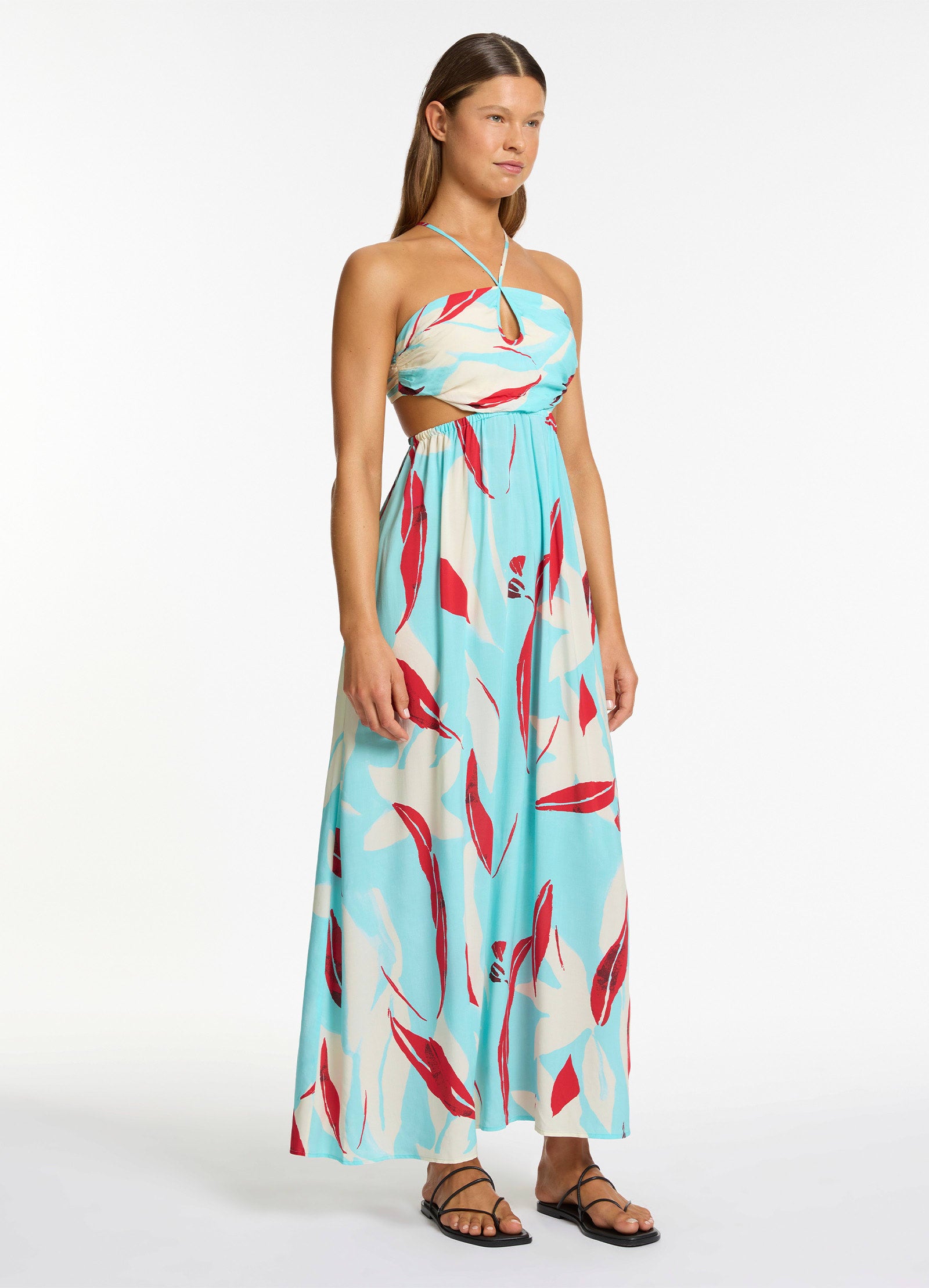 Elegant Floral Maxi Dress for Women - Boho Chic Summer Dress with V-Neck & Flowy Skirt - Perfect for Beach Vacations, Weddings & Date Nights