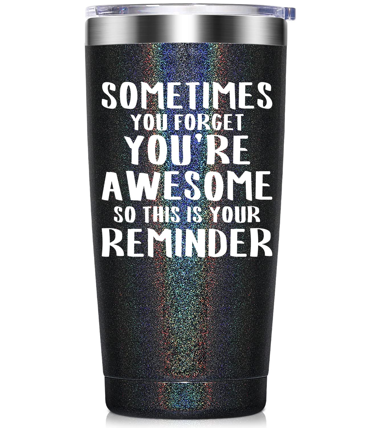 ARABOSTON Inspirational Gifts for Women - 'Sometimes You Forget That You Are Awesome' Funny Tumbler with Keychain - 20oz Insulated Coffee Cup for Best Friend, Coworker, Mom - Perfect for Birthday, Office, Home & Daily Motivation
