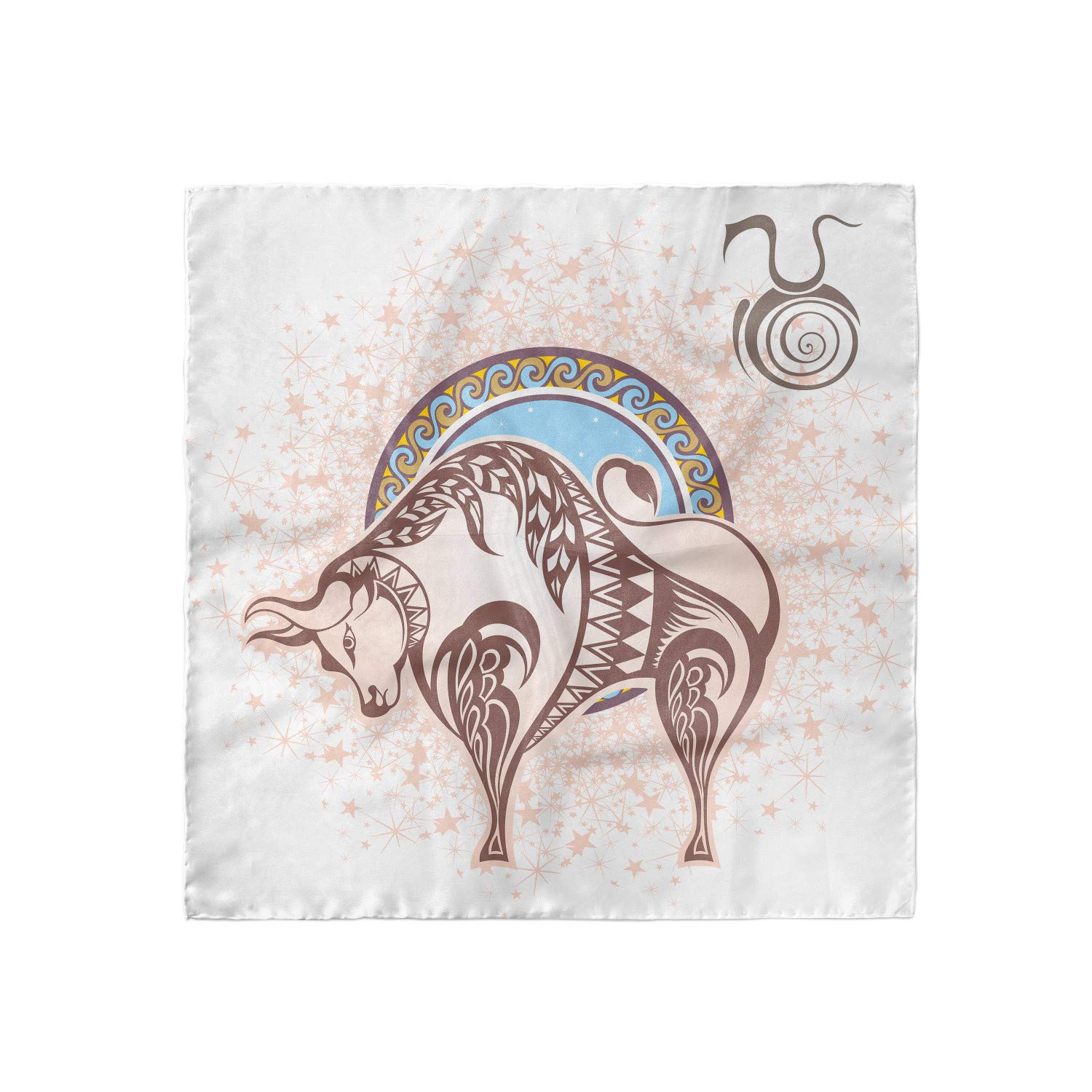 Ambesonne Zodiac Head Scarf - Taurus Astrology Hair Wrap & Bandana for Women | Perfect for Yoga, Beach, Sun Protection & Fashion Accessory