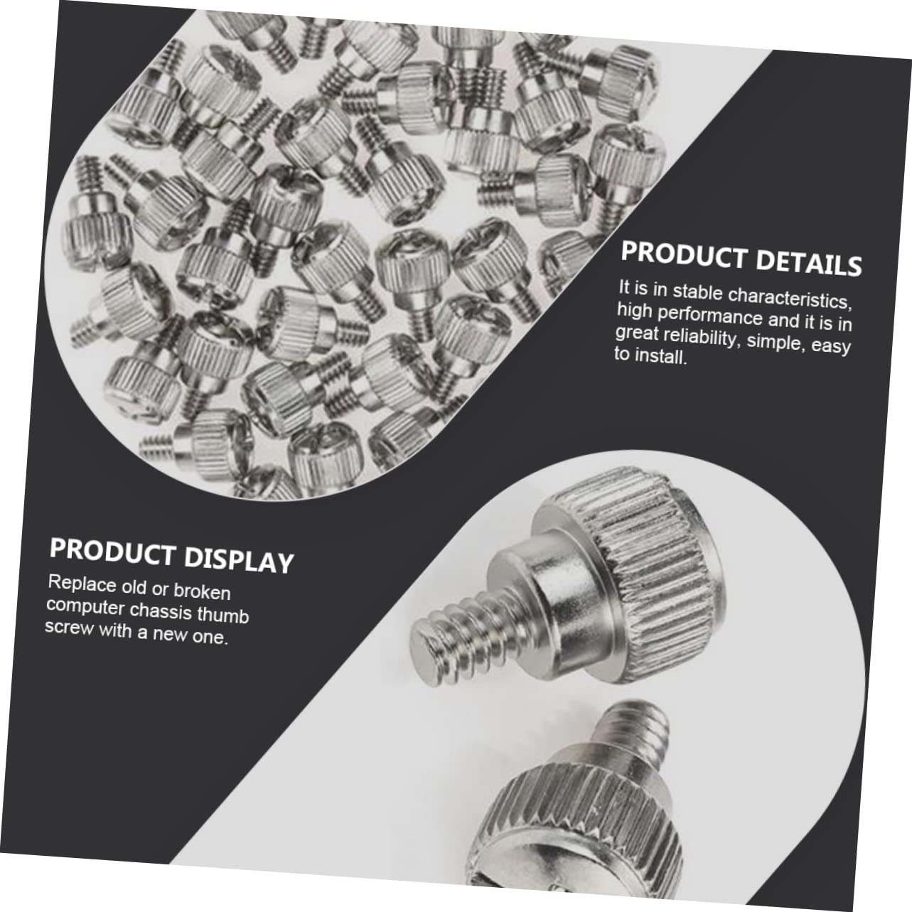 HOMSFOU 100pcs Black Computer Case Screws - M3 Thumbscrew Replacement for PC Build, XR Camera Lens Protector & Cube Light (Oxidation Resistant) - Perfect for DIY Computer Repair, Electronics Assembly, and Camera Equipment Maintenance