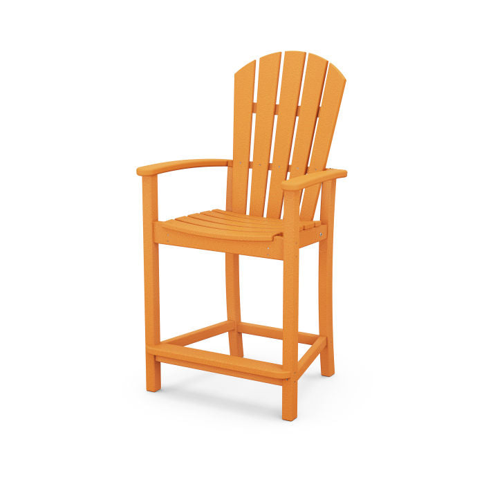POLYWOOD Palm Coast Counter Height Chair - Durable Outdoor Bar Stool for Patio, Poolside & Kitchen - Weather-Resistant & Comfortable Seating