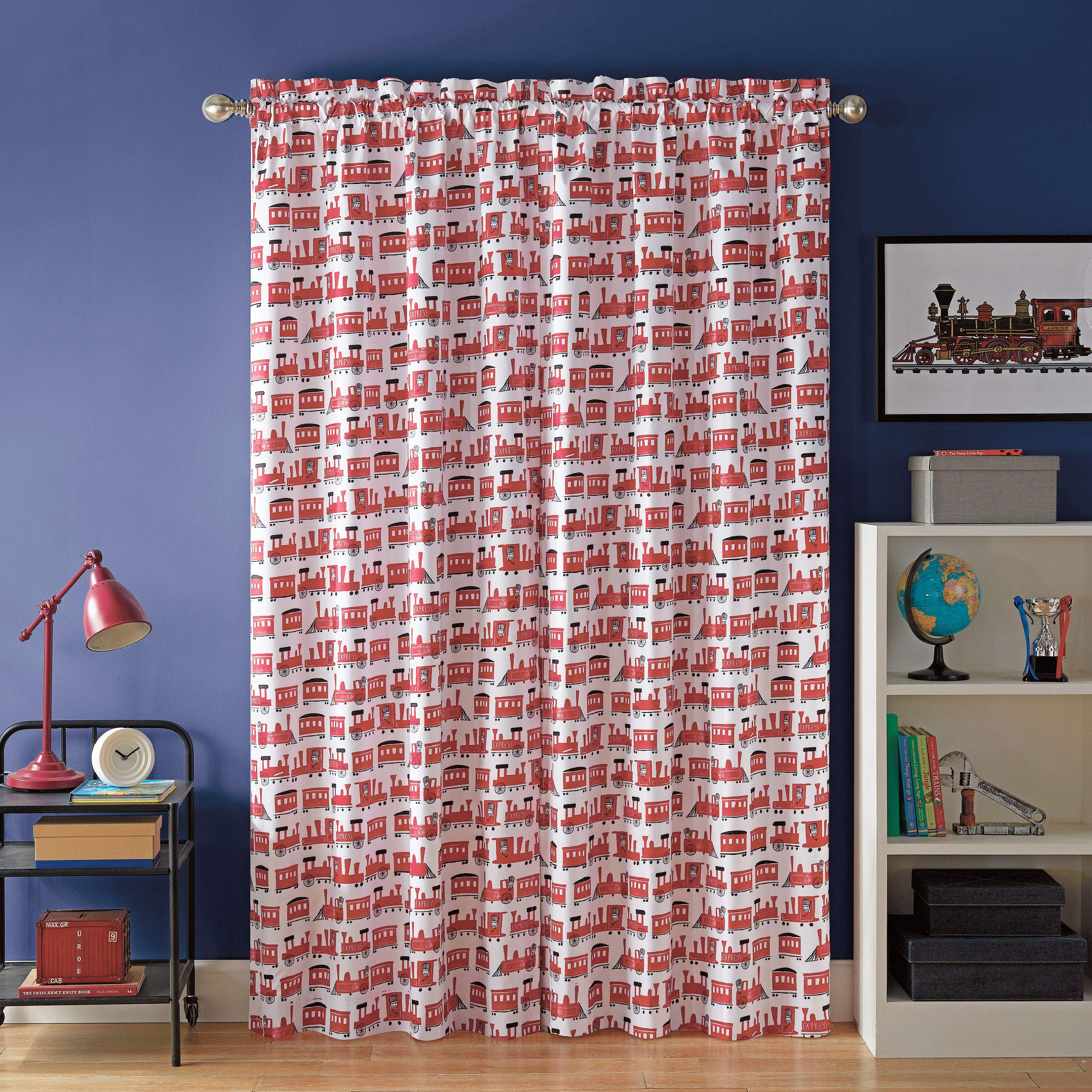 Waverly Kids Room Darkening Curtains - Express Train Design 42