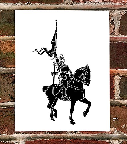 KillerBeeMoto: Limited Edition Joan of Arc on Horseback Print - Only 50 Made | Unique Wall Art for Home & Office Decor