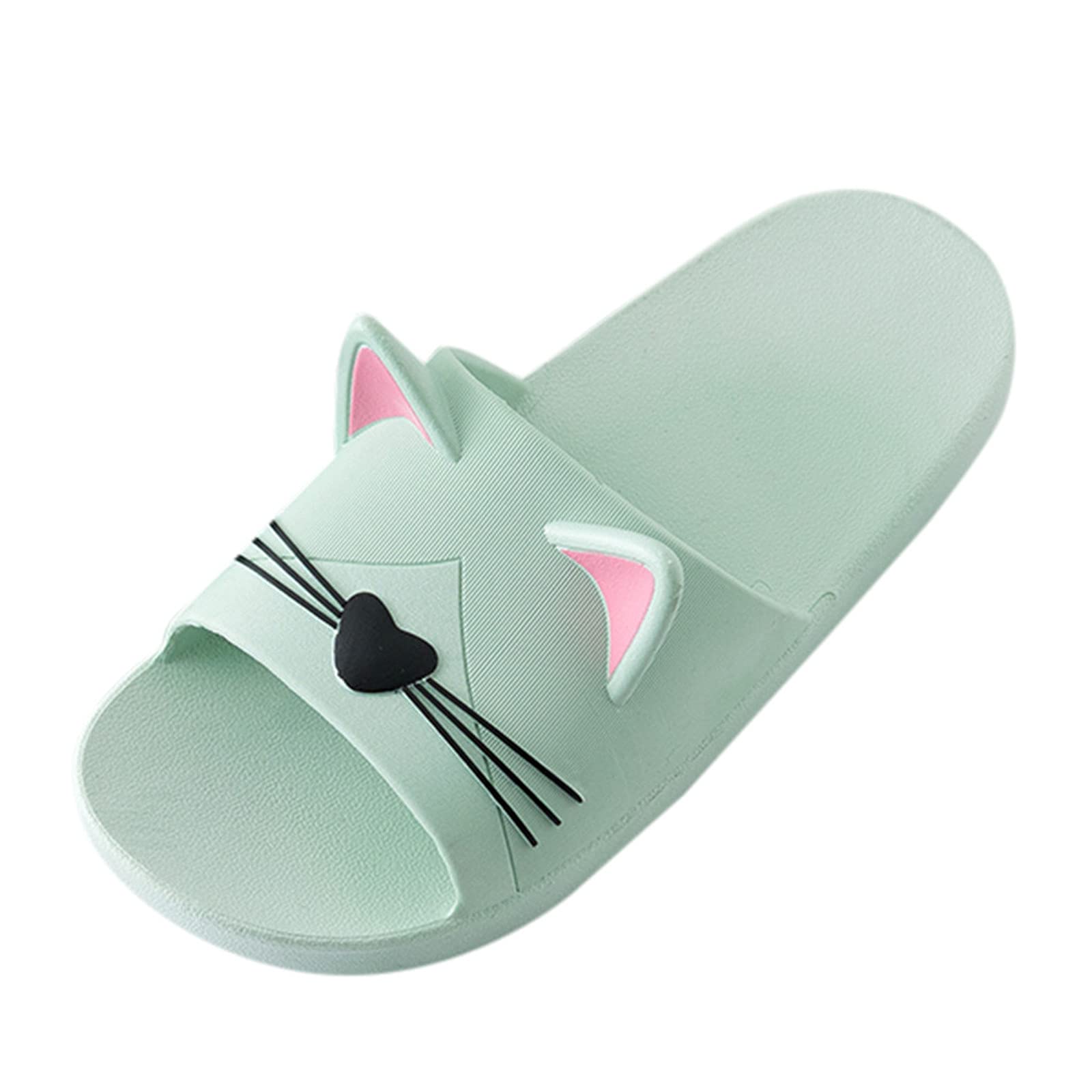 Unisex Cartoon Cat Slippers - Soft Indoor/Outdoor House Shoes for Men & Women - Funny Cute Beach Sandals for Home, Party & Family Use