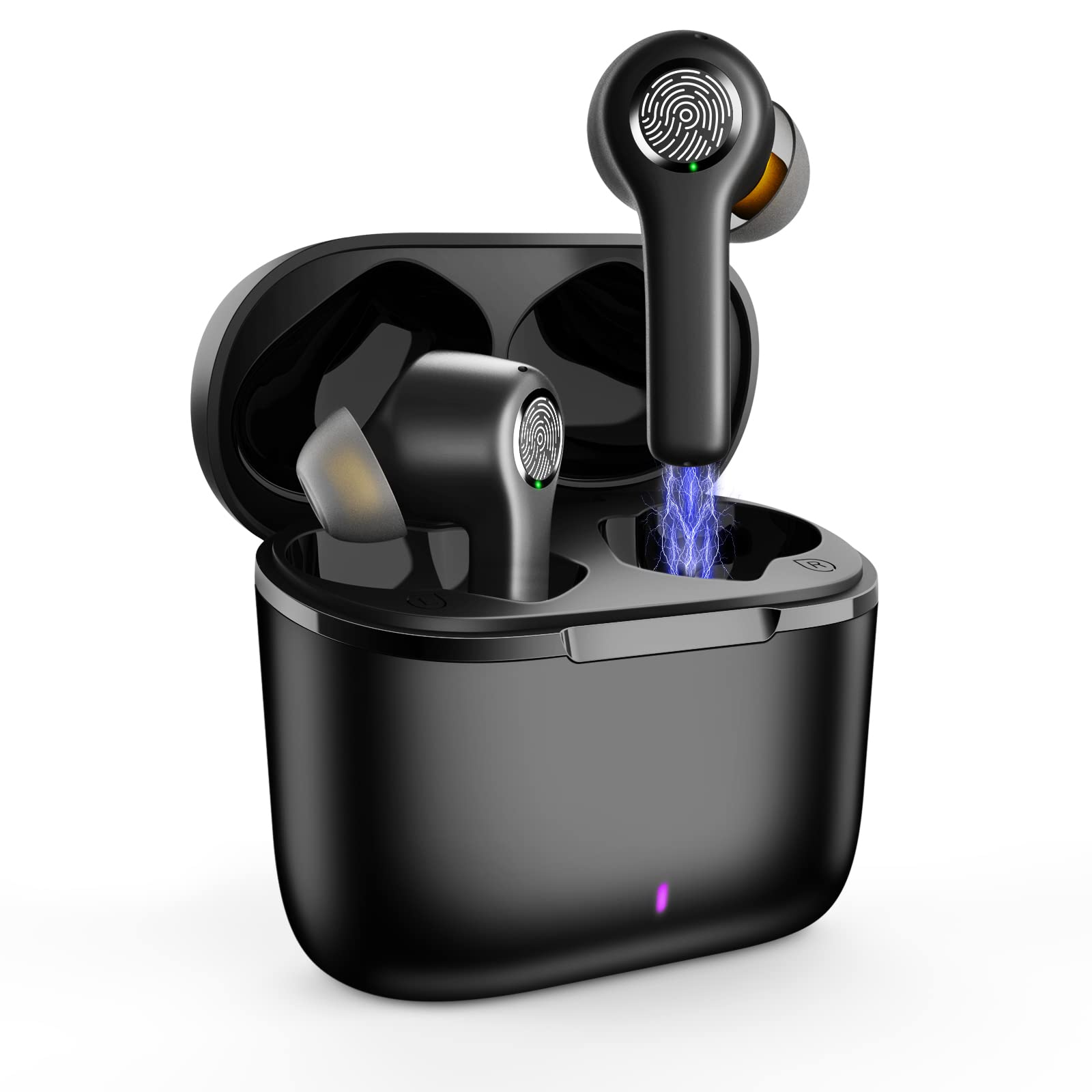 **Wireless Earbuds Bluetooth 5.2 with Wireless Charging Case, IPX5 Waterproof, Touch Control, Built-in Mic - Stereo Sound for Sports, Gaming, Work - Perfect Gifts for Men & Women**    *(Use for running, gym workouts, phone calls, music streaming, and travel - lightweight & comfortable for all-day wear.)*
