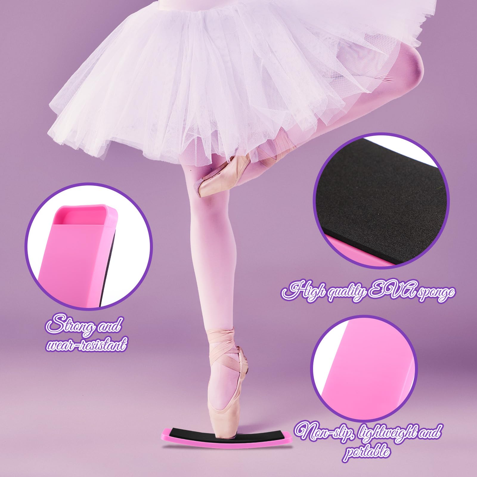 3-Piece Spinning Balance Board Set for Ice Skaters, Cheerleaders & Gymnasts - Improve Turns, Stability & Footwork - Home Dance Training Equipment for Skating, Gymnastics & Cheerleading Practice