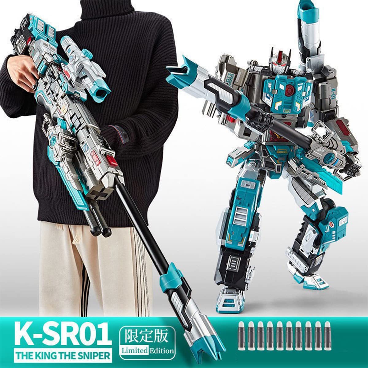 NBK Deformation Toy King of Sniper - Oversized Action Figure Robot Model Collectible Gift for Kids & Adults | Perfect for Display, Play & Anime Fans Collection