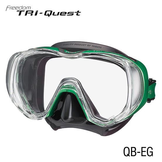 Tusa Tri Quest 3 Window Scuba Diving Mask - Premium Snorkeling & Scuba Gear for Clear Underwater Vision - Perfect for Ocean Exploration, Coral Reef Diving, and Underwater Photography