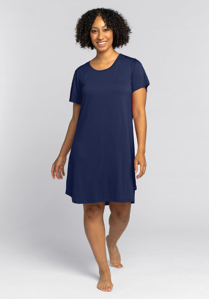 Women's Merino Wool Nightgown - Soft & Warm Sleepwear for Winter - Cozy Long Sleeve Night Dress for Cold Nights - Perfect for Home, Travel & Relaxation