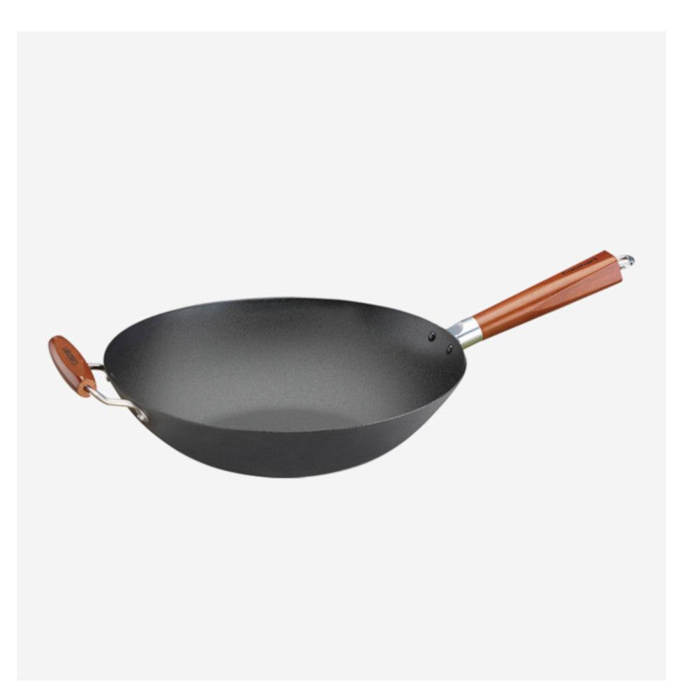 Cuisinart CSW26 36H 14-Inch Pre-Seasoned Carbon Steel Wok Pan - Professional Restaurant-Grade Stir Fry Pan for Asian Cooking, Sautéing & Deep Frying - Perfect for Home Chefs & Commercial Kitchens