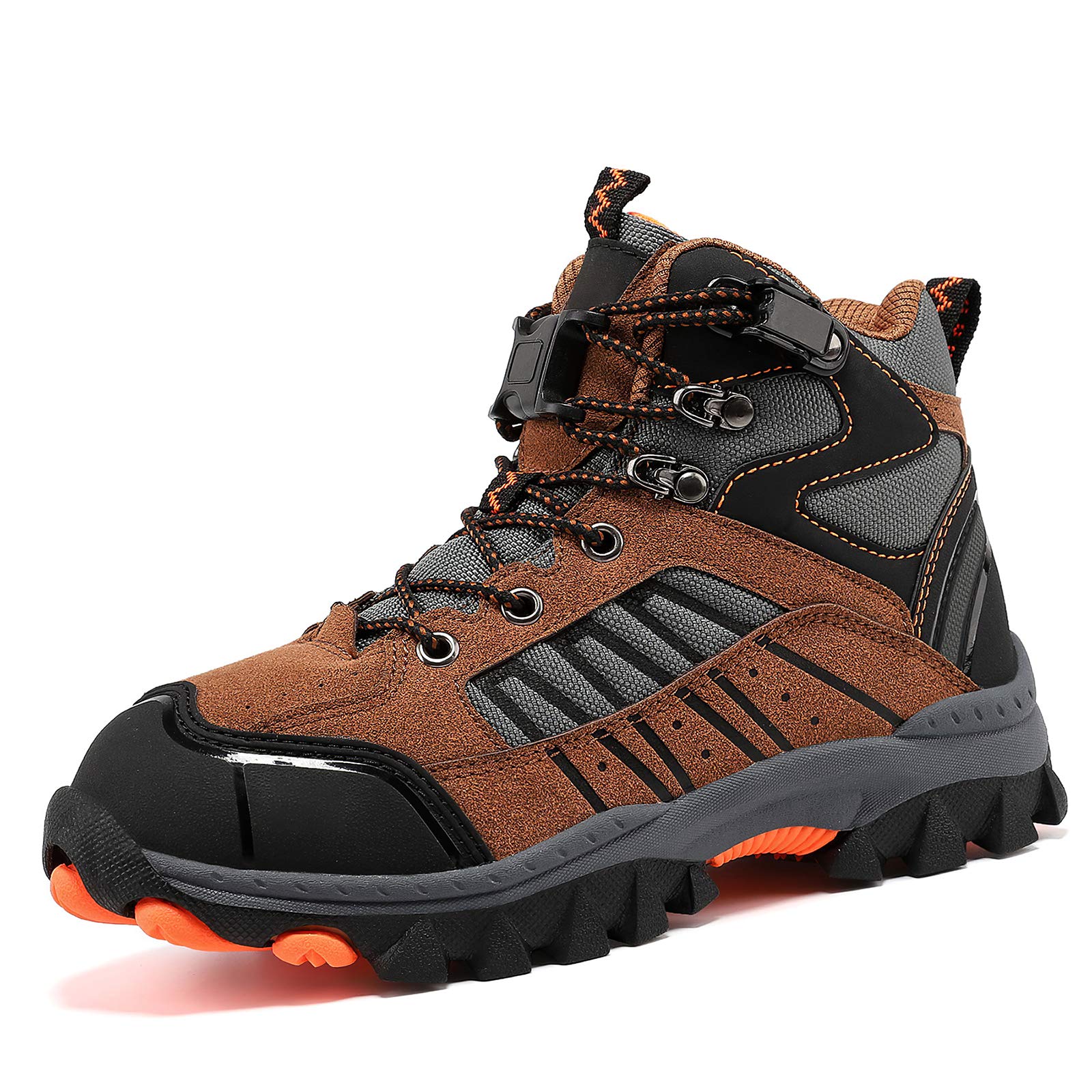 **Kids' Hiking Boots for Boys & Girls - Waterproof Winter Snow Boots with Anti-Slip Sole & Steel Buckle - Durable & Comfortable Trekking Shoes for Outdoor Adventures, Camping, and Snow Play**