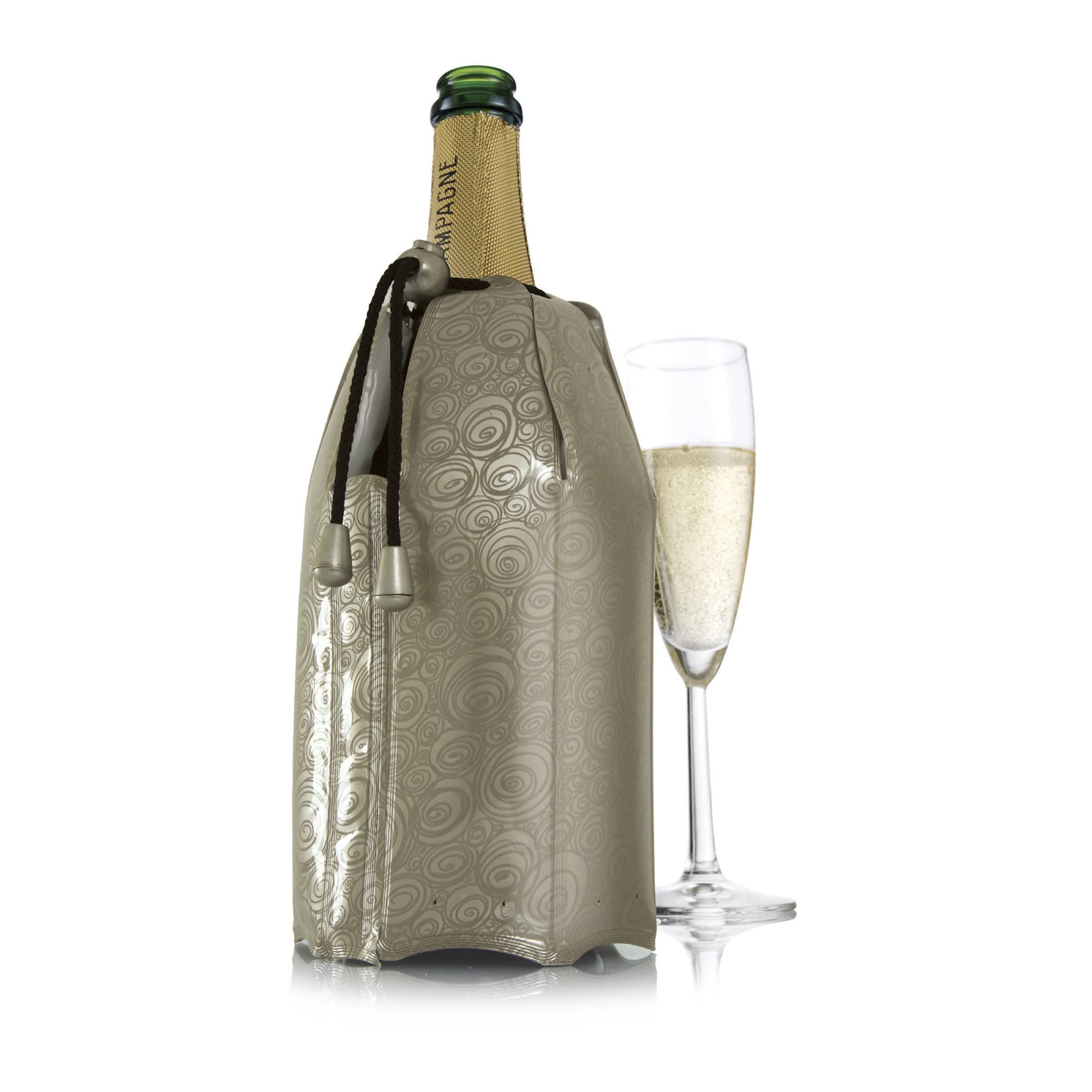 Vacu Vin Rapid Ice Champagne Wine Cooler - Platinum Chiller for Fast Cooling | Perfect for Parties, Weddings & Outdoor Events