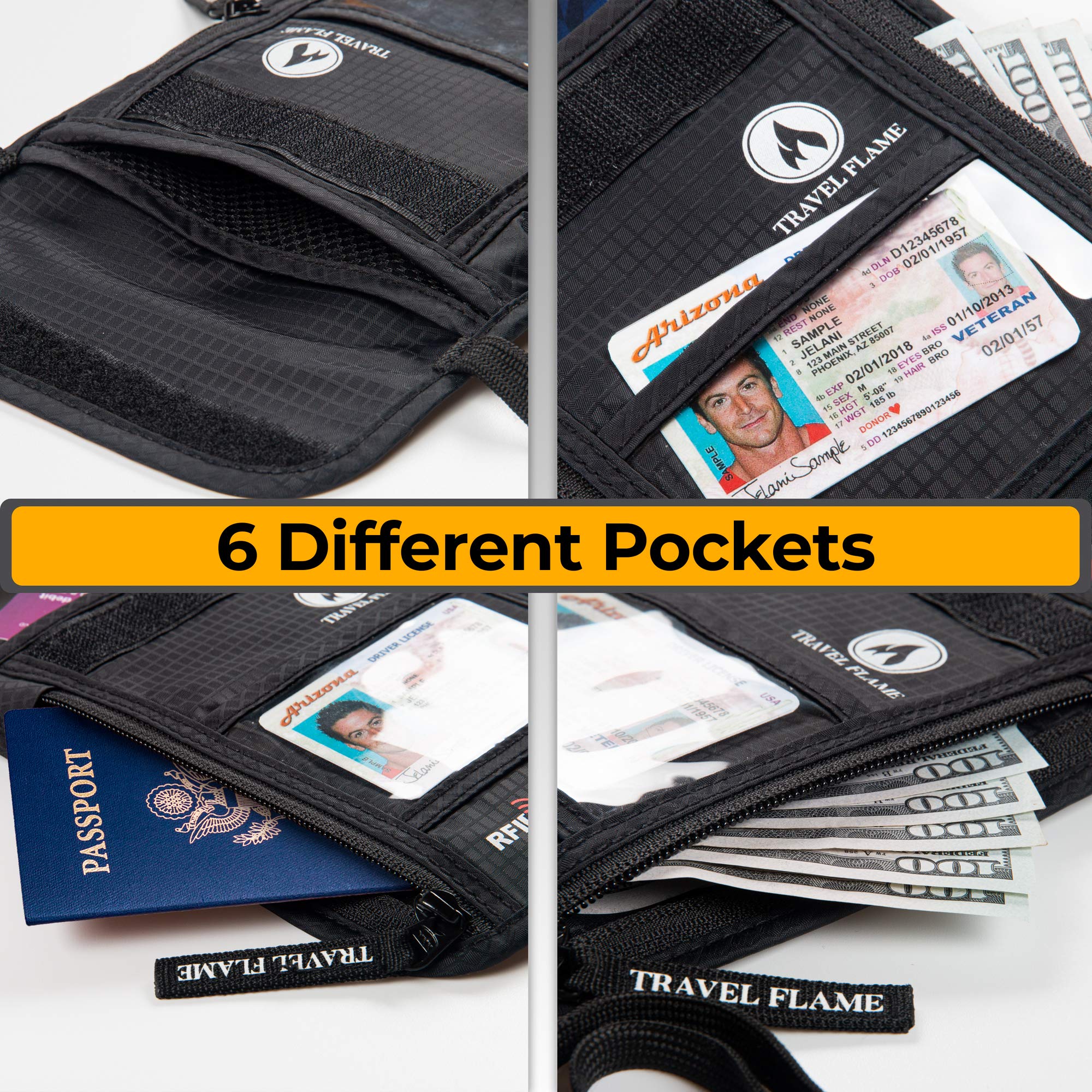 RFID Blocking Travel Money Belt for Women & Men - Secure Hidden Wallet with Waterproof Design - Perfect for Travel, Hiking & Daily Use (Black)
