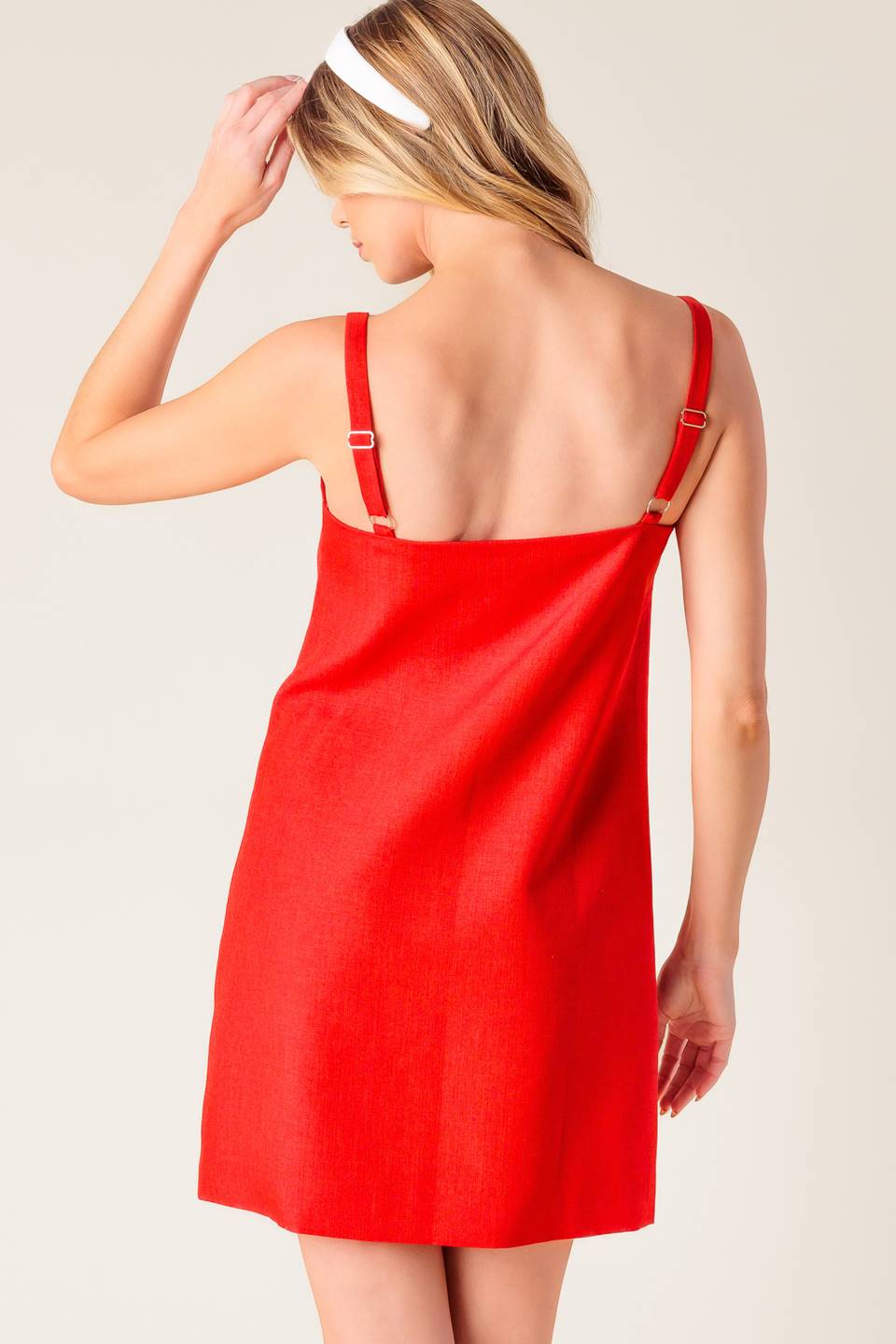 Chasing Joy Red Woven Mini Dress - Flirty Summer Party Outfit for Women | Beach Vacation, Date Night & Cocktail Party Wear