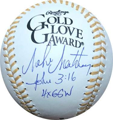 Mike Matheny Autographed Official MLB Baseball with John 3:16 Inscription - St. Louis Cardinals Memorabilia - Perfect for Sports Collectors and Baseball Fans Display