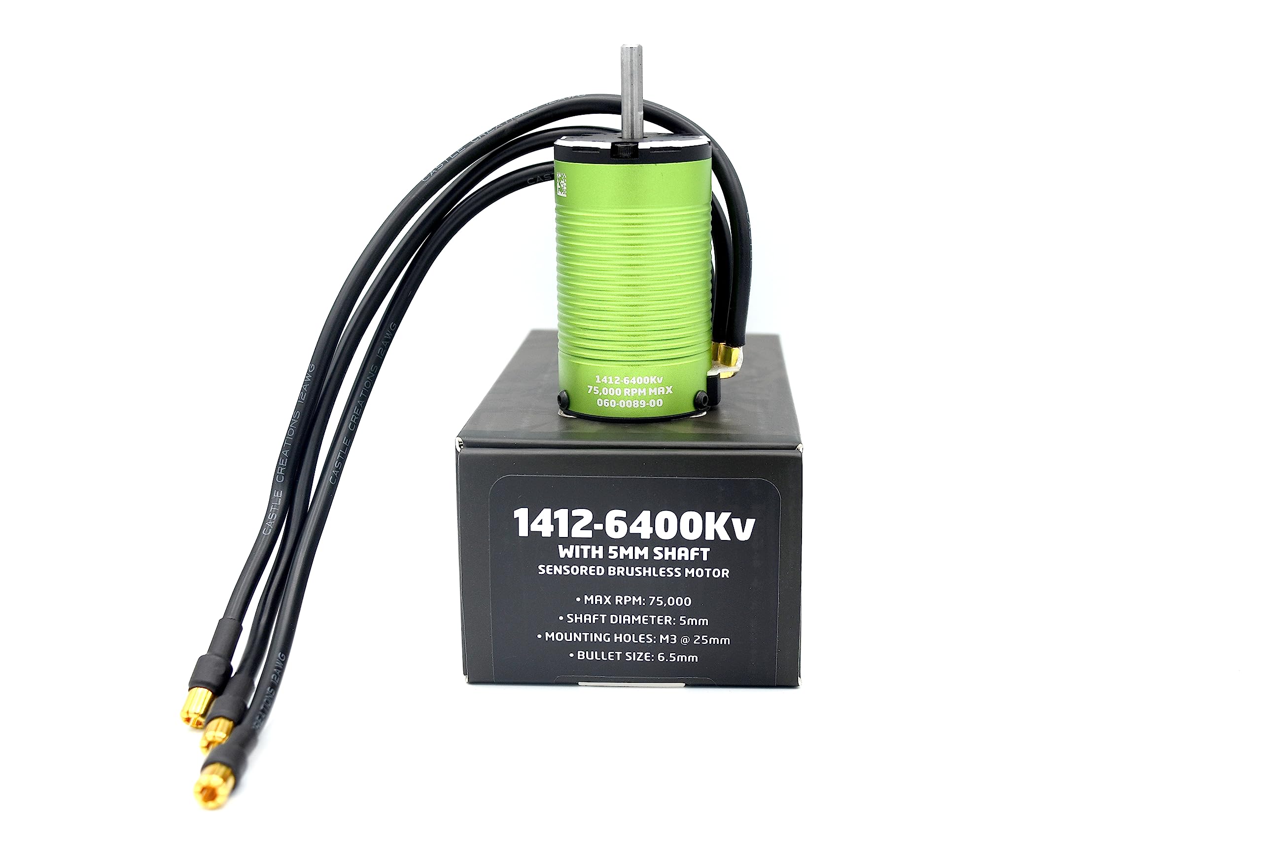 1412-6400KV 4-Pole Sensored Brushless Motor for RC Cars, Drones & DIY Projects - High Performance Electric Motor for Racing, FPV & Hobbyist Use