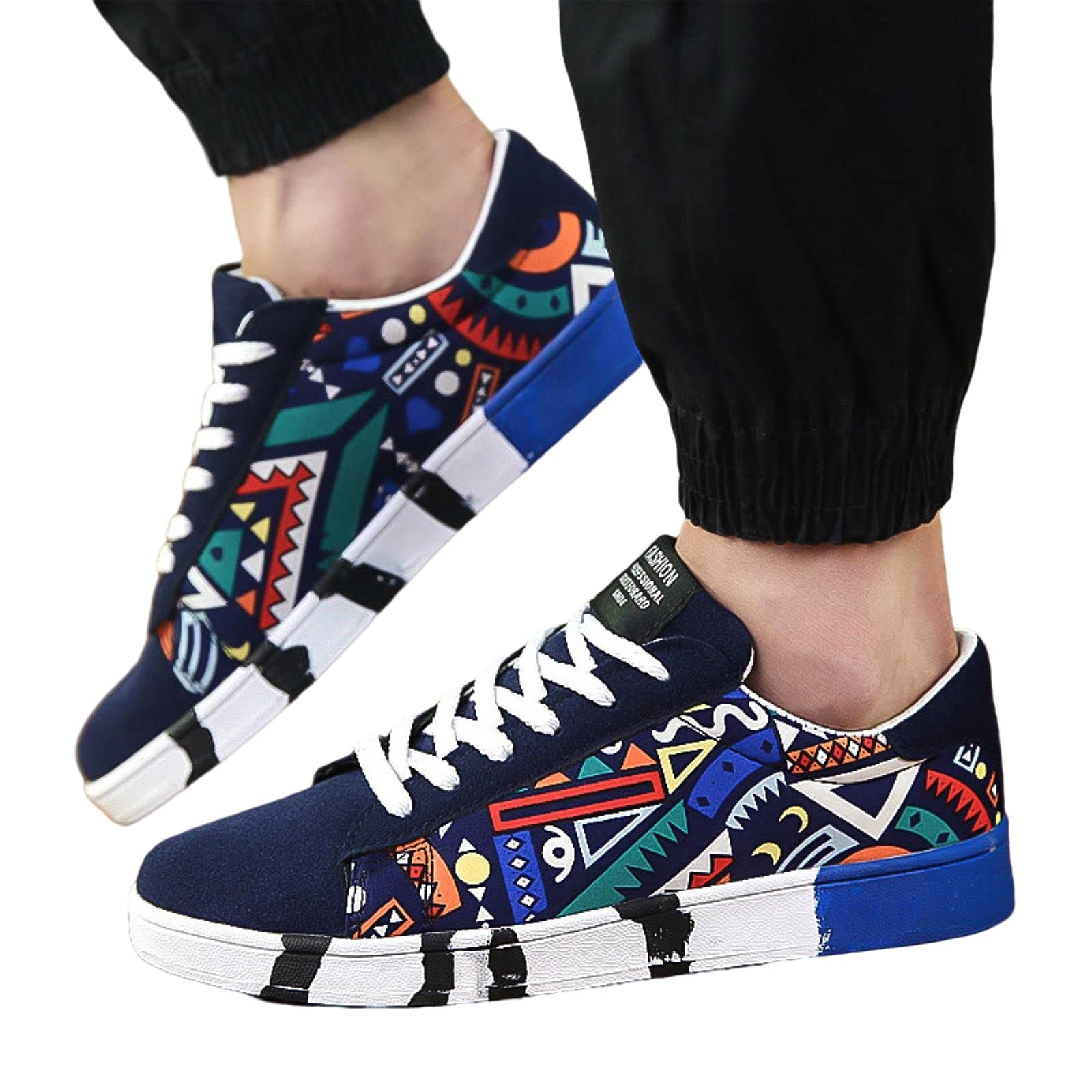 Men's Casual Canvas Sneakers - Breathable Summer Fashion Print Shoes for Walking, Running & Outdoor Activities | Perfect for Daily Wear, Travel & Gym
