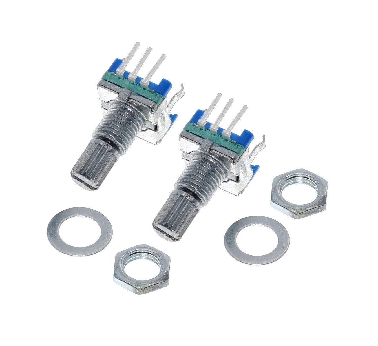 2-Pack Pro3D EC11 Rotary Encoder Potentiometer with Switch - 20mm Shaft for Audio Mixers, DIY Electronics & Arduino Projects