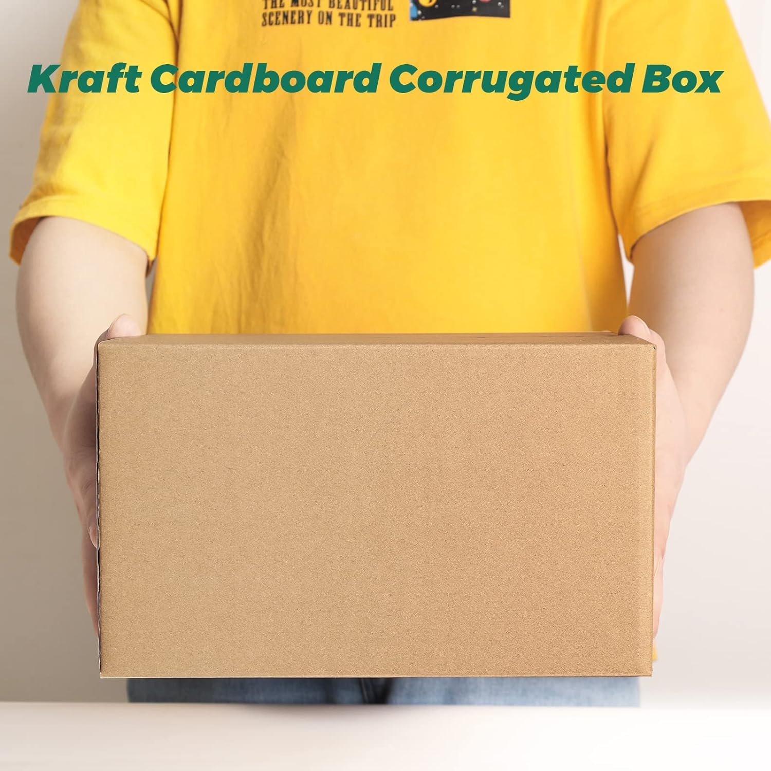 10x8x6 Inches Corrugated Cardboard Shipping Boxes - 25 Pack Kraft Moving & Mailing Boxes for Small Business | Perfect for E-commerce, Storage & Home Organization